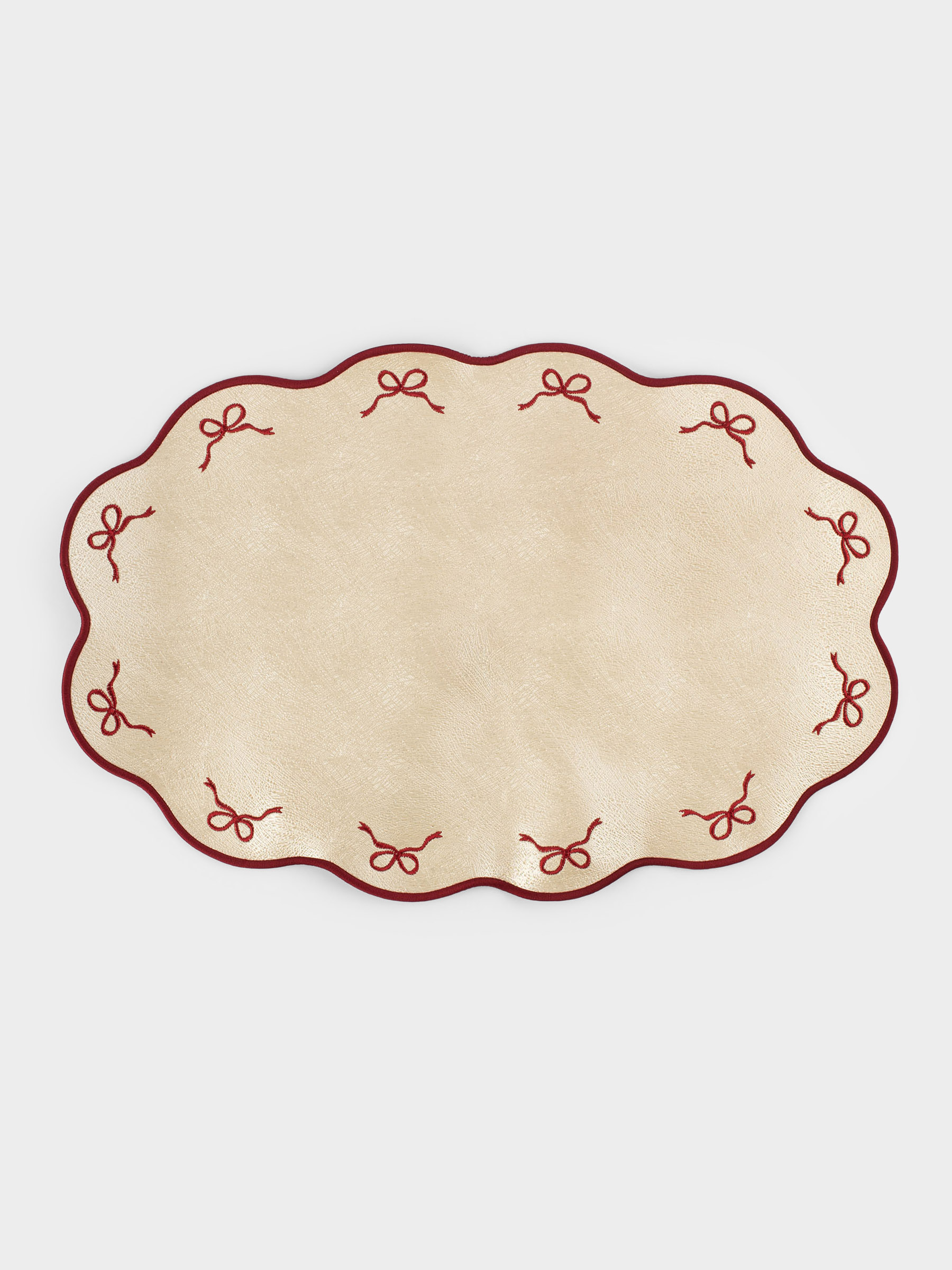 Placemat, 30x45 cm, double-sided, PVC / polyester, curly, silver/gold, Rock, image-0