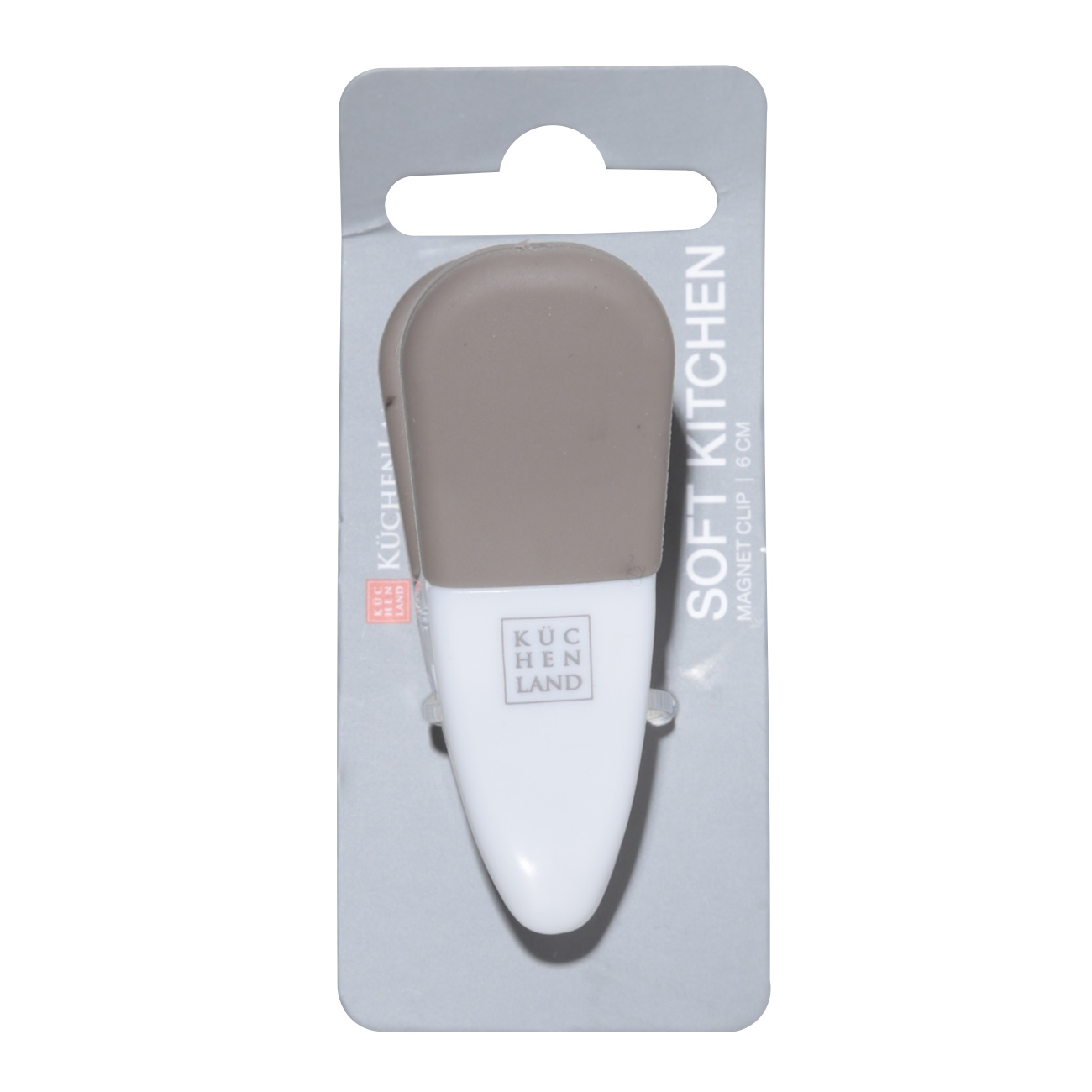 Clothespin for notes, 6 cm, with magnet, plastic, Brown, Soft Kitchen