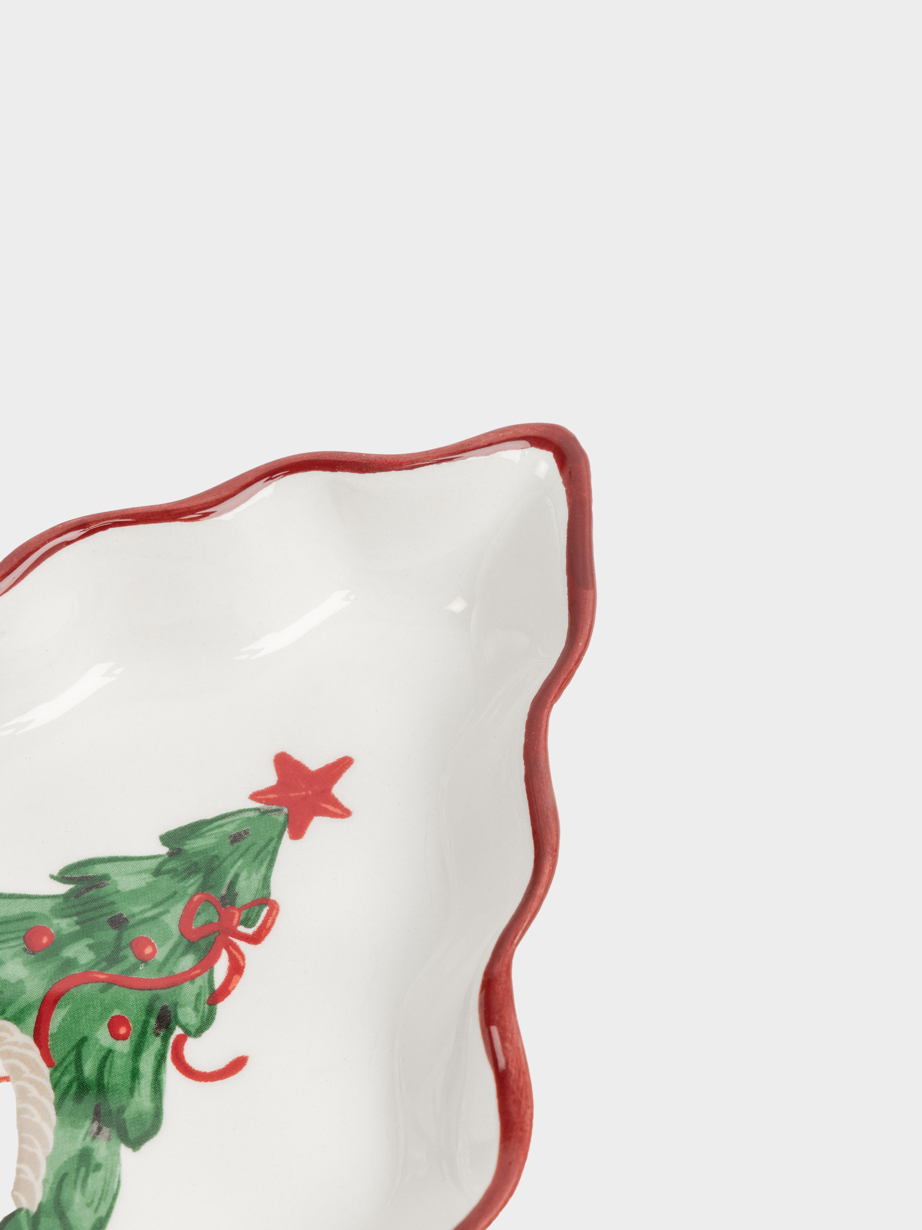 Dish, 20x19 cm, ceramic, Horse with Christmas tree, Christmas tree, image-4