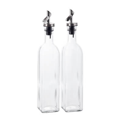 Oil and vinegar bottle, 500 ml, 2 pcs, glass / metal, Comfort ,image-0