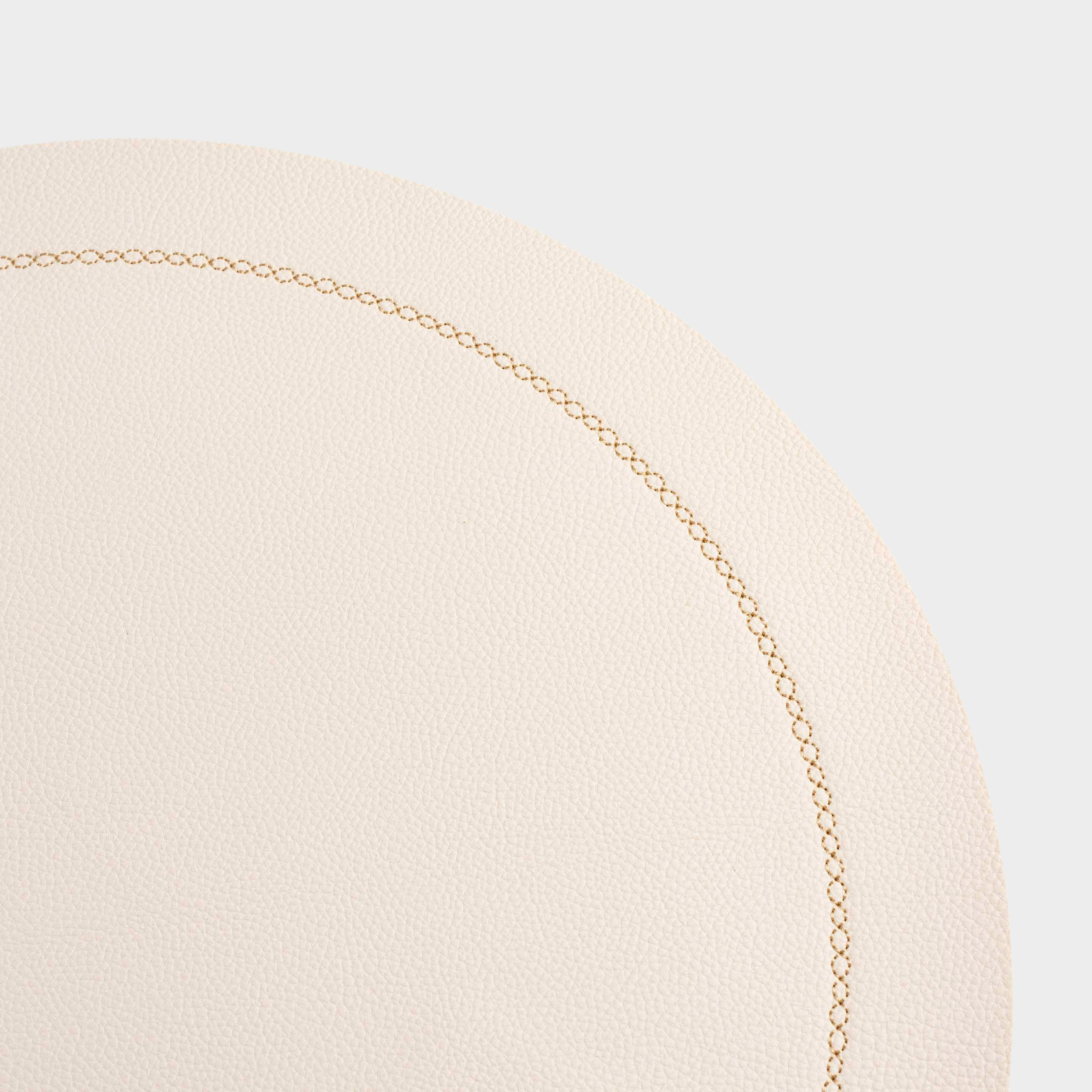 Placemat, 38 cm, PVC, round, beige, Rock