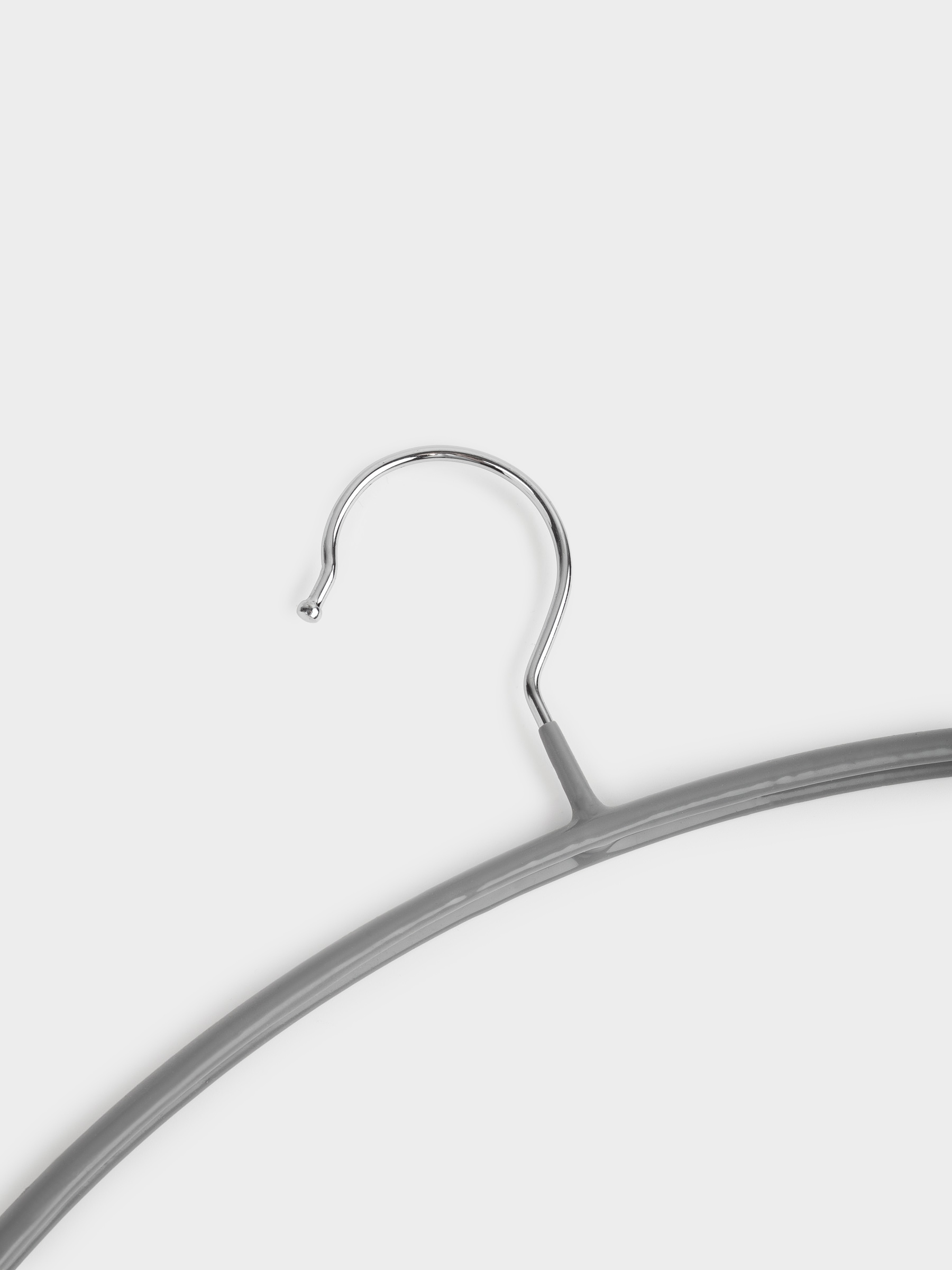 Hanger, 42 cm, 3 pcs, without crossbar, metal coated, gray, Circle, Colorful house, image-5