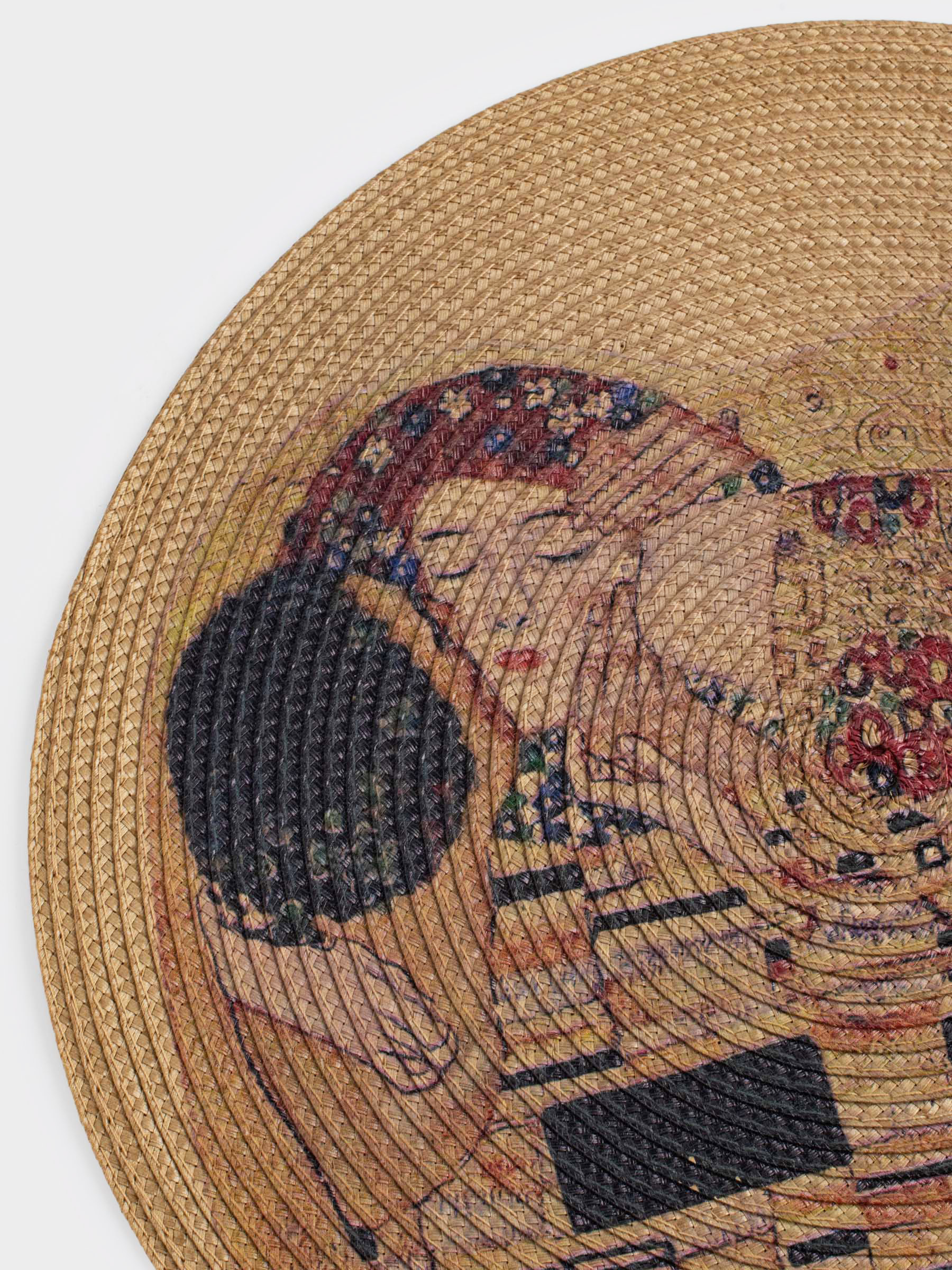 Napkin for appliances, 38 cm, polypropylene/PET, Round, Golden, Kiss, Klimt, Circle print, image-2