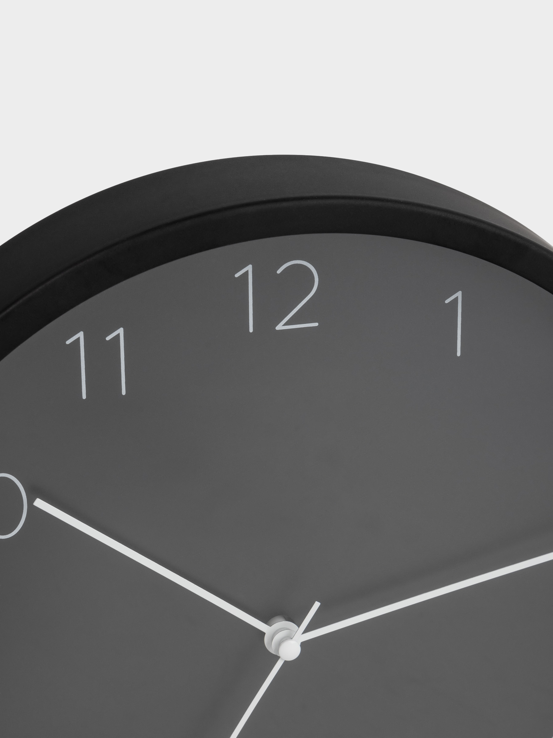 Wall clock, 25 cm, metal/glass, round, black, Dial, image-3