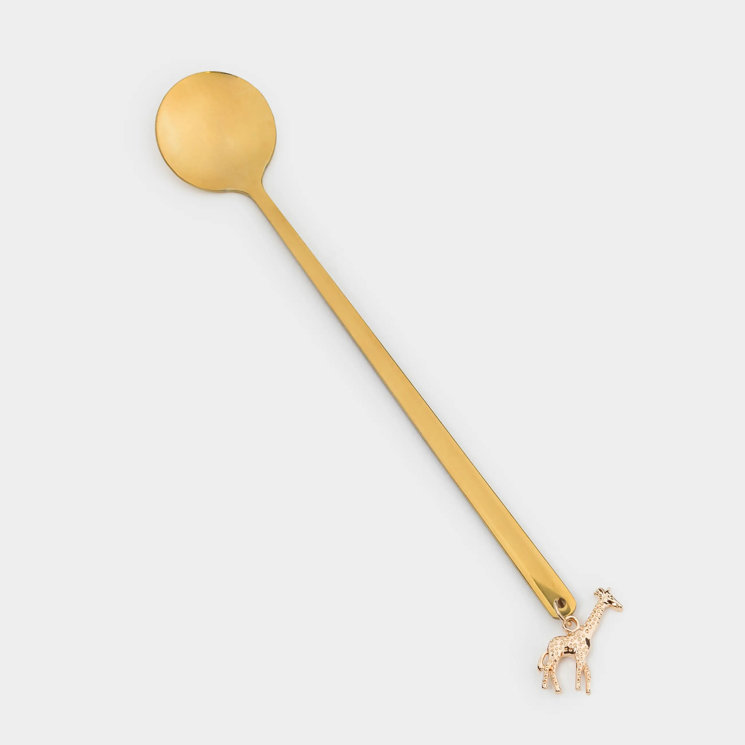 Dessert spoon, 19 cm, steel, golden, Giraffe, Giraffe