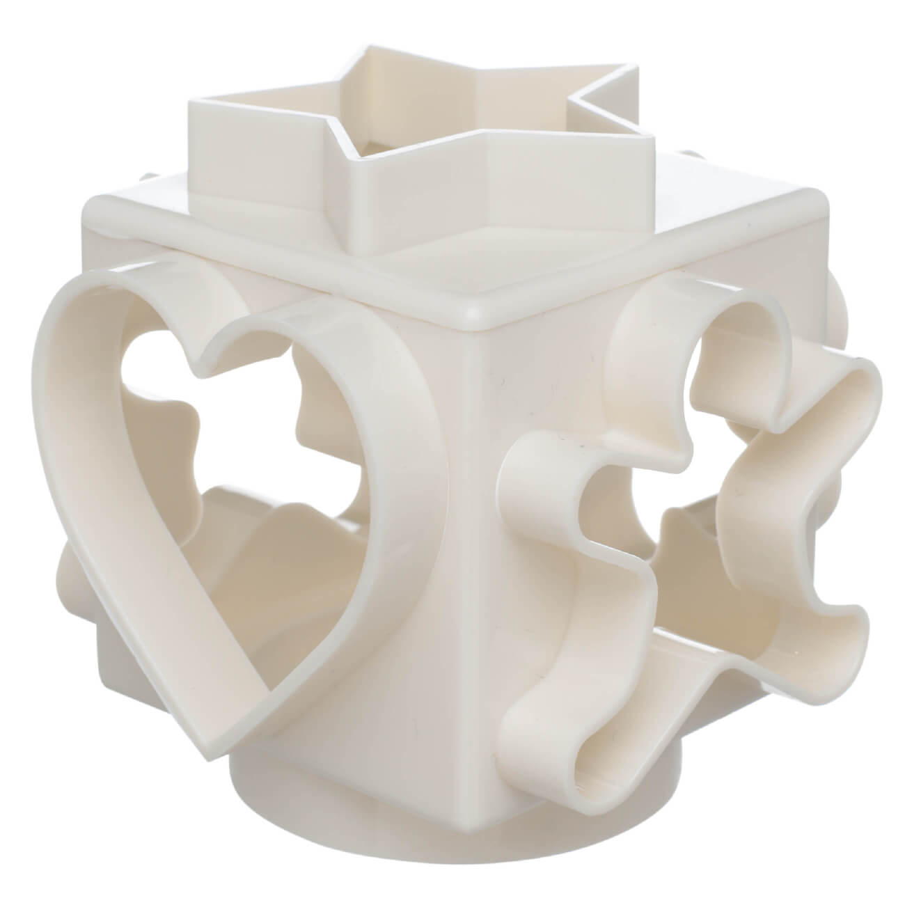Cookie cutter, 6 sides, Plastic, Milk, Cube, Bakery