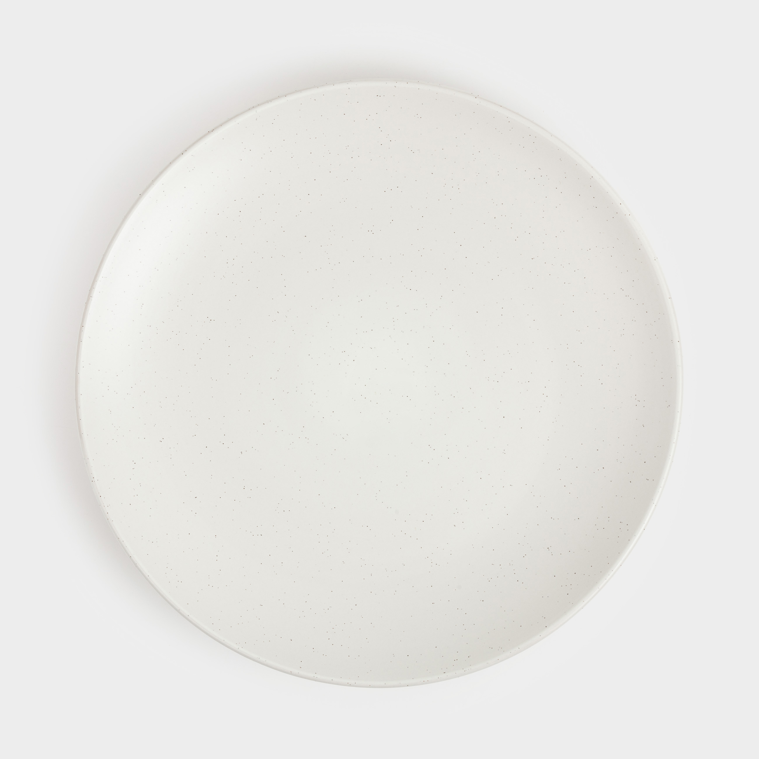 Dinner plate, 27 cm, 2 pcs, ceramic, milk, speckled, Particle