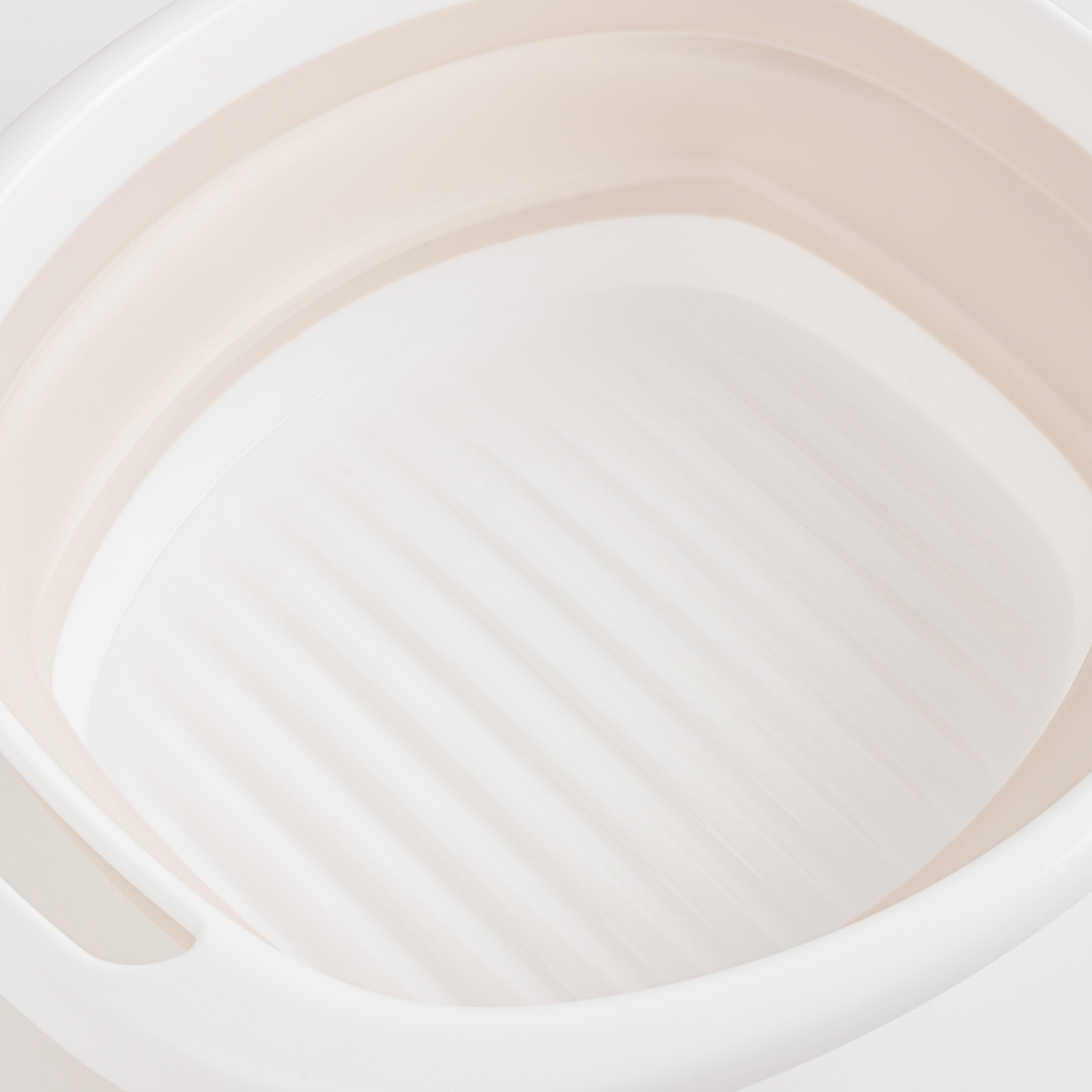 Folding basin, 5 l, ribbed bottom, plastic / rubber, beige-pink, Foldaway