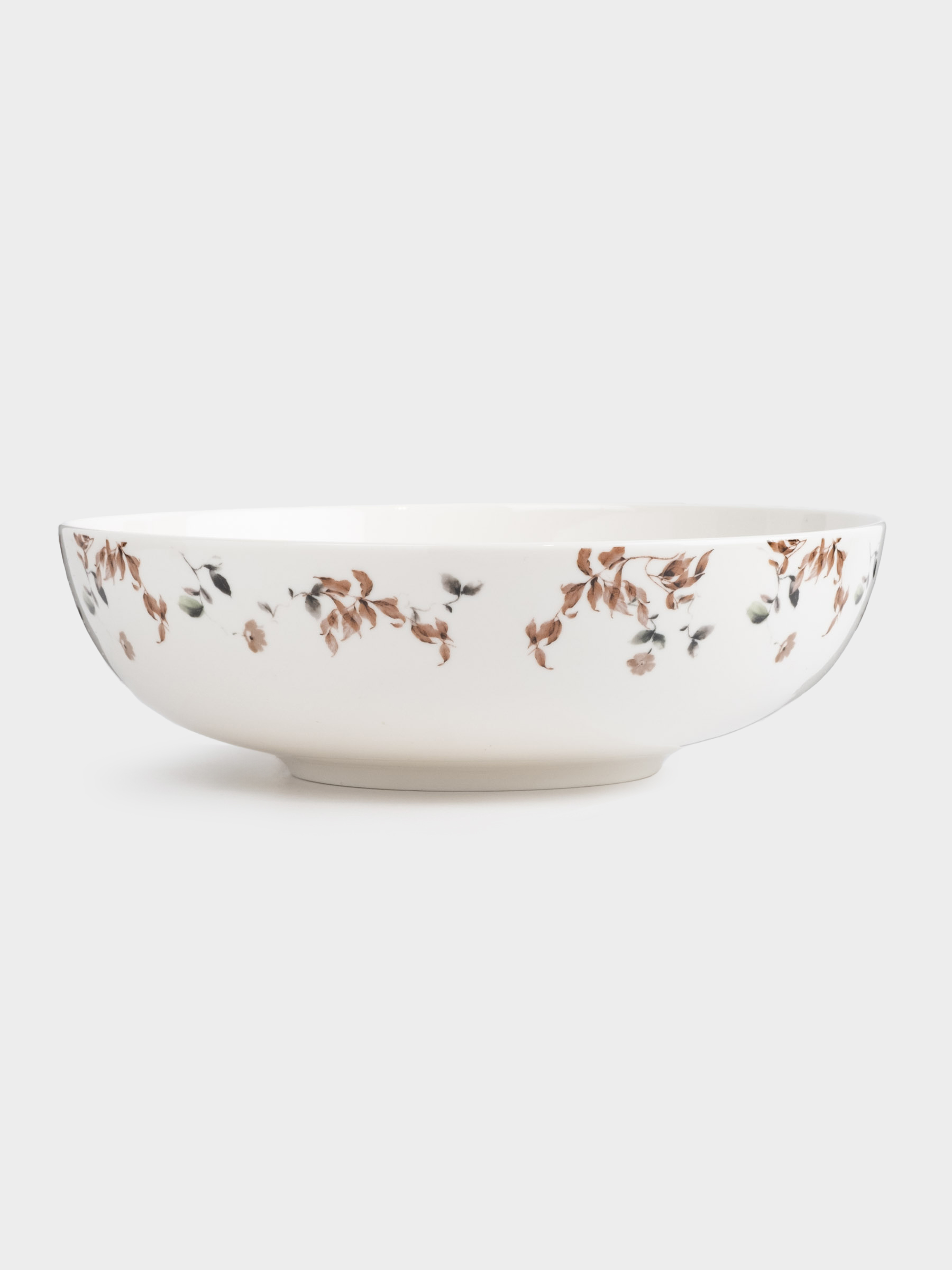 Soup plate, 19x6 cm, 2 pieces, porcelain N, Autumn flowers, Refined floral, image-3