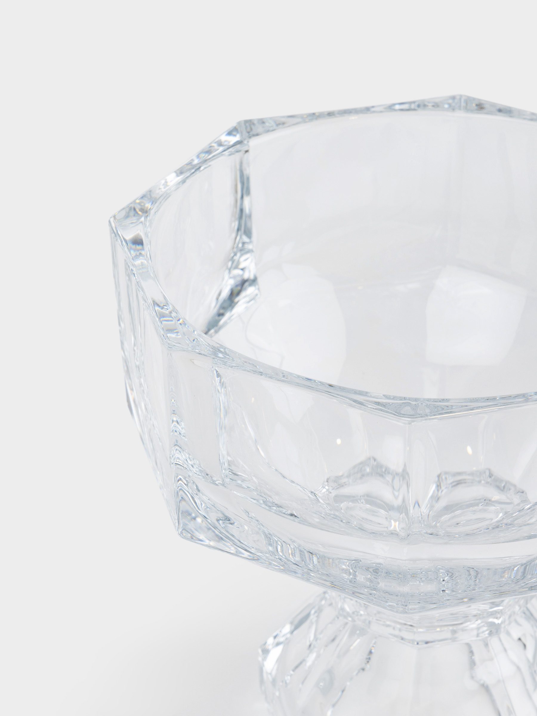 Fruit bowl, 22x23 cm, on a leg, glass, Edges, Terlano, image-3