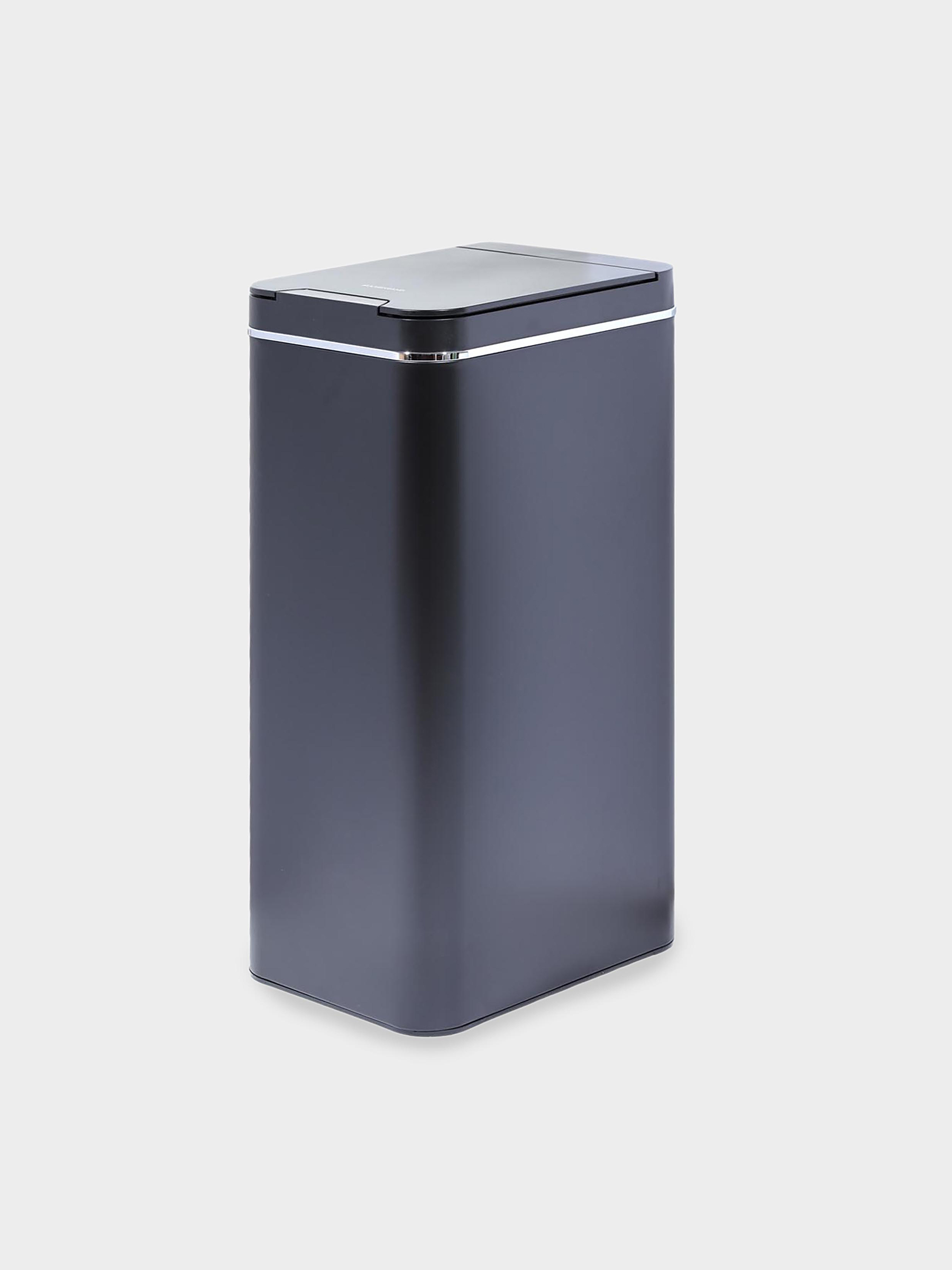 Trash can, 50 L, Sensor bin, metal/plastic, rectangular, black, Style, Sensor Bin, image-1