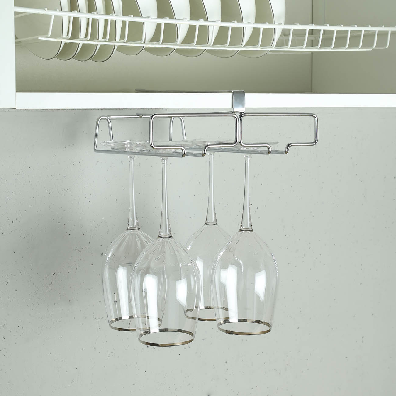Glass holder, 22x26 cm, 2 levels, hanging, metal, Method изображение № 2