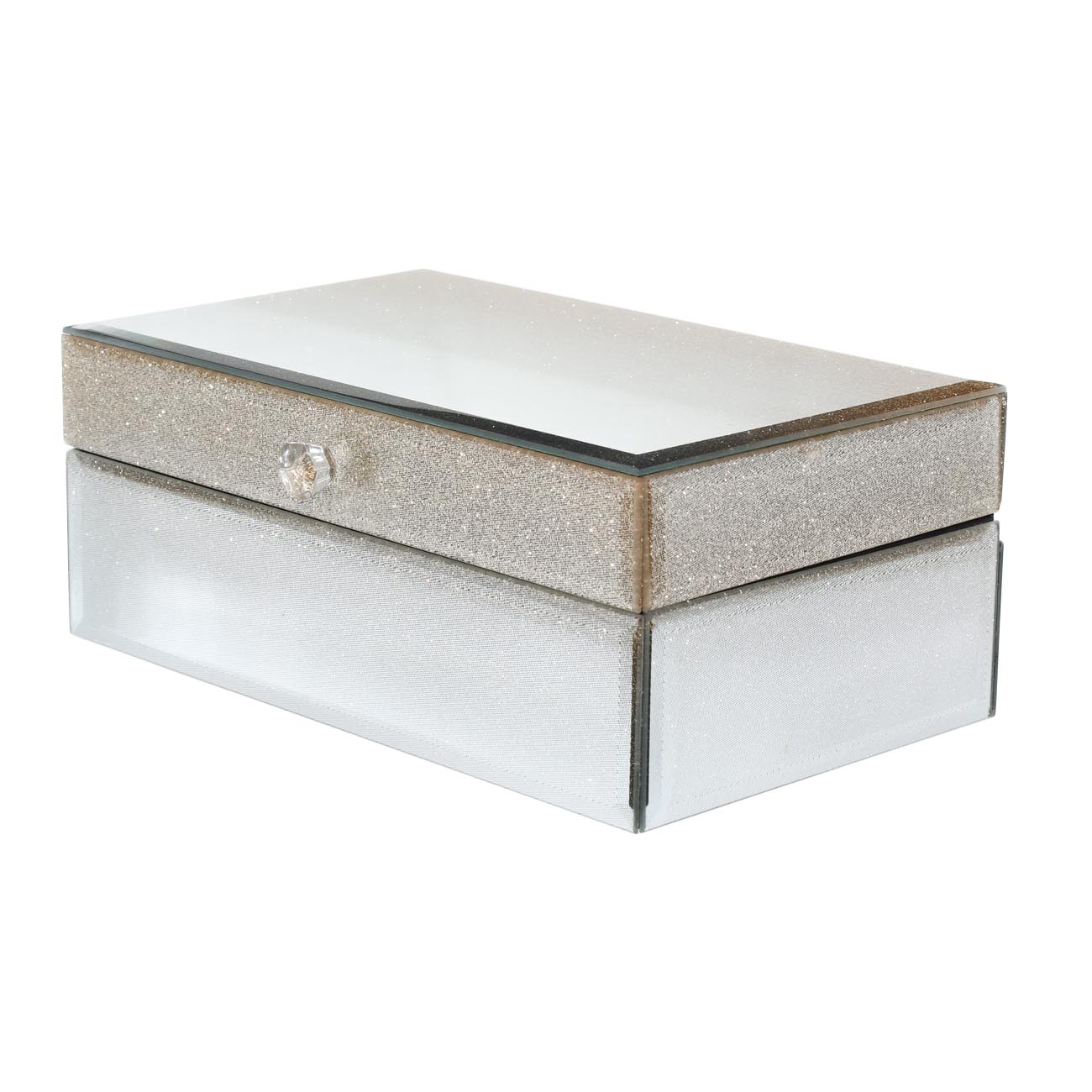 Jewelry box, 21x13 cm, glass, golden gradient, Actress, image-0