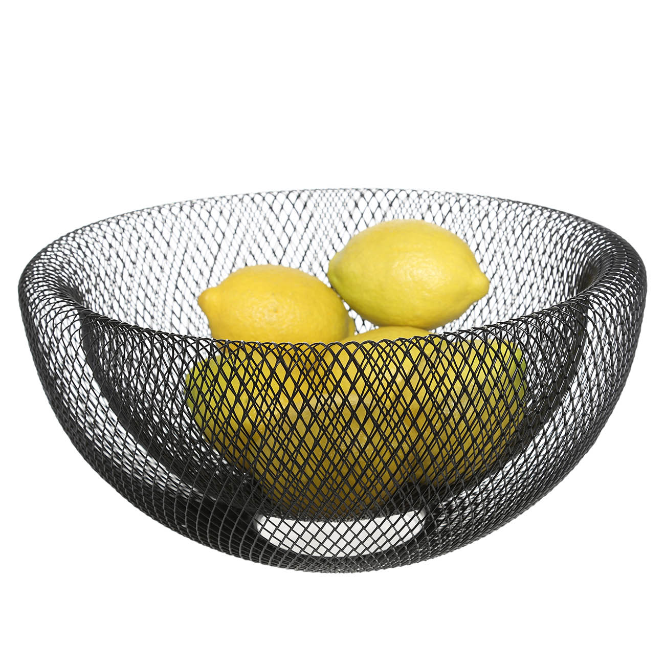 Fruit basket, 30 cm, metal, black, Mesh, Twist cell, image-1