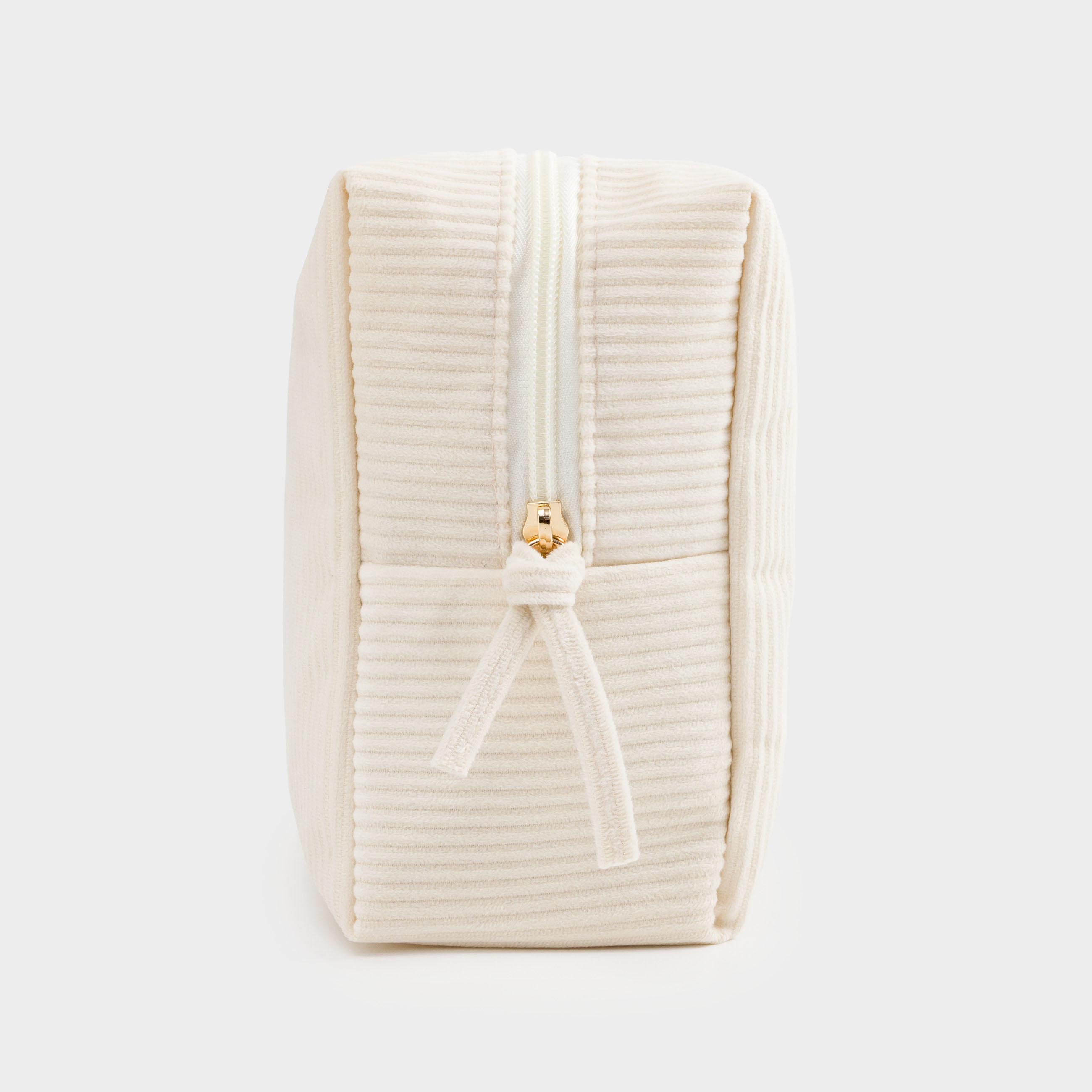 Cosmetic bag, 18x25 cm, ribbed, velvet, color, Moire, image-4