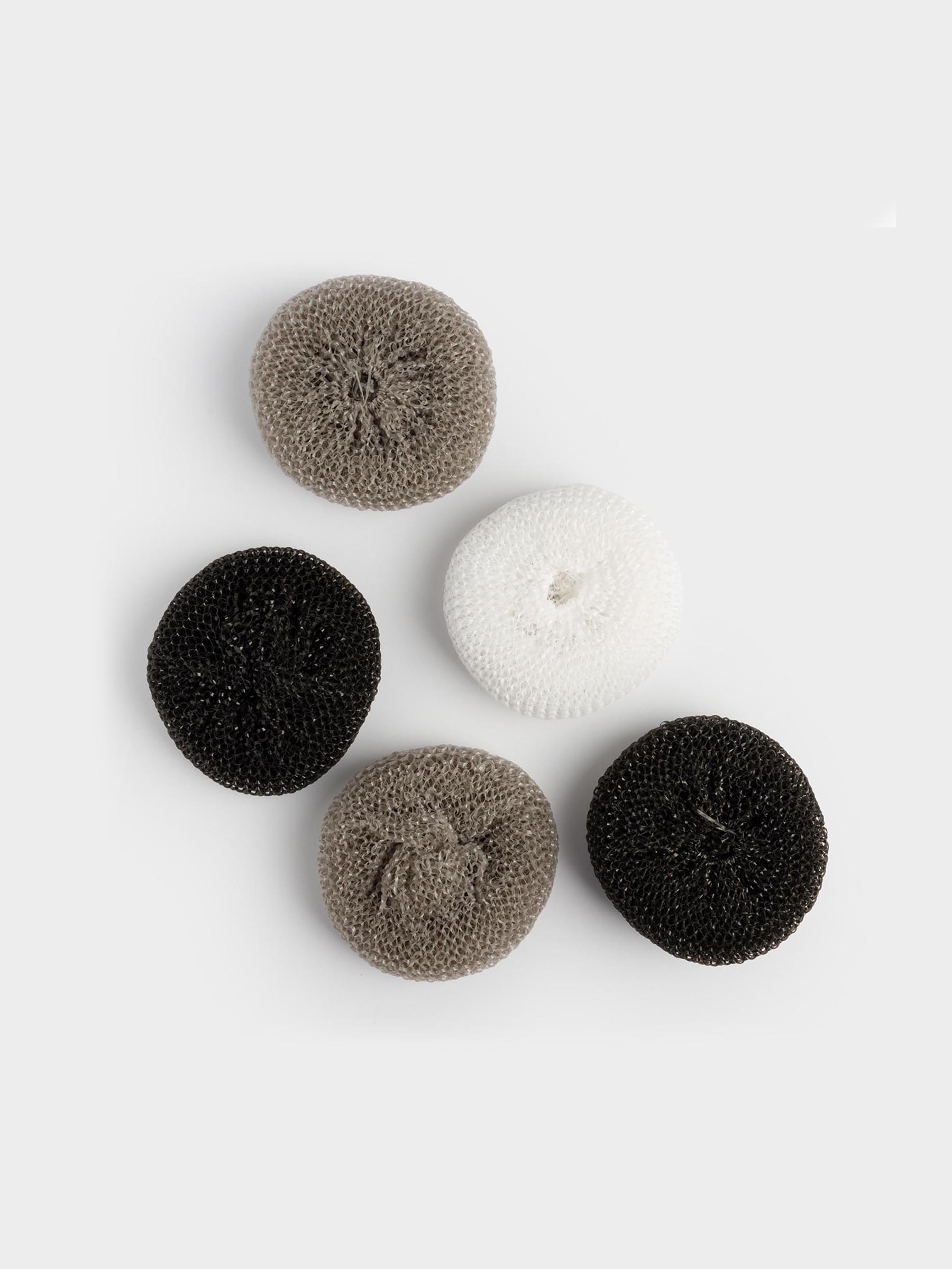 Cleaning sponge, 8 cm, 5 pcs, polypropylene, black/grey / white, Black clean, image-5