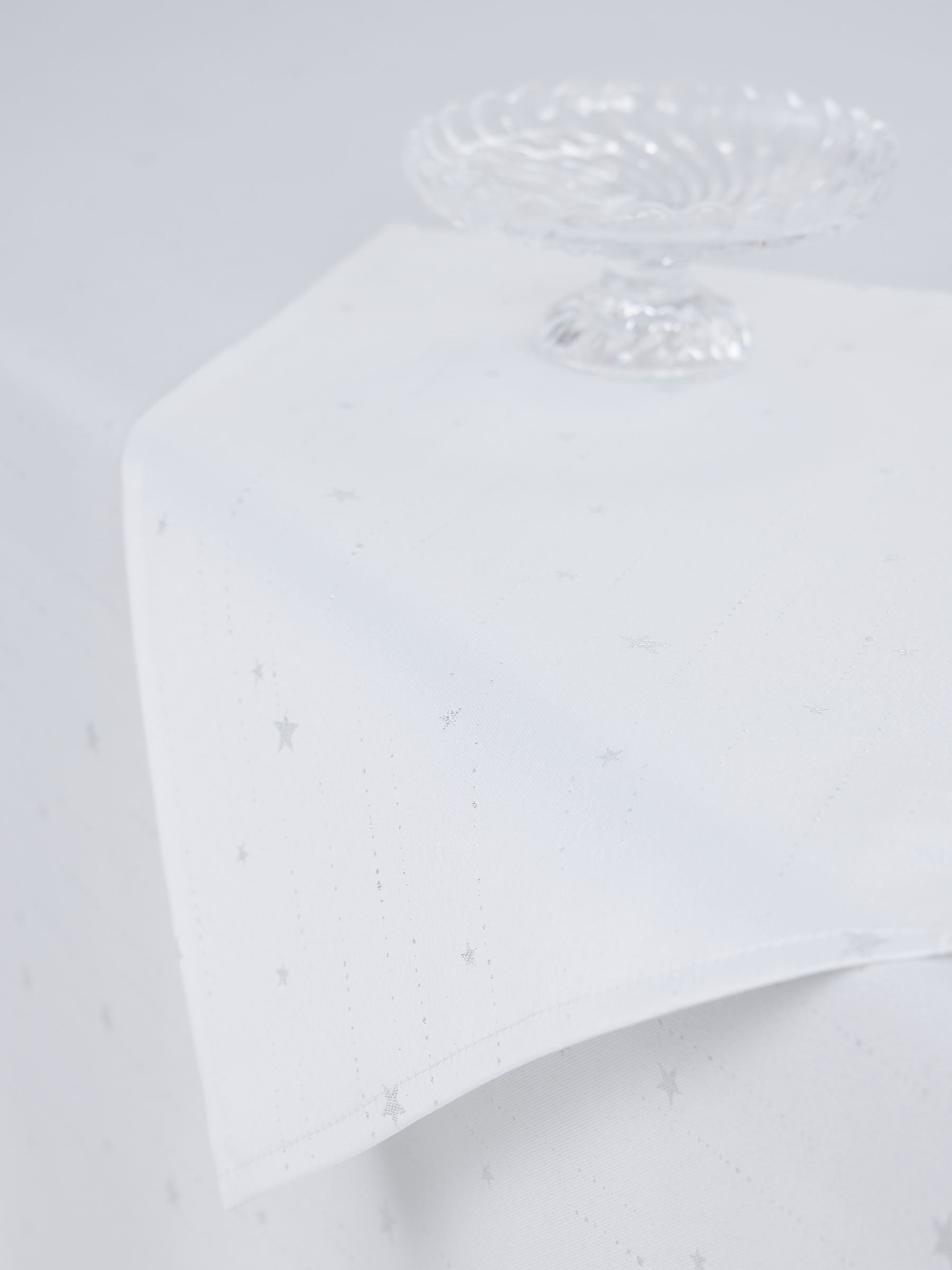 Placemat, 30x45 cm, jacquard, polyester, light grey, Silver stars, Starlight, image-5
