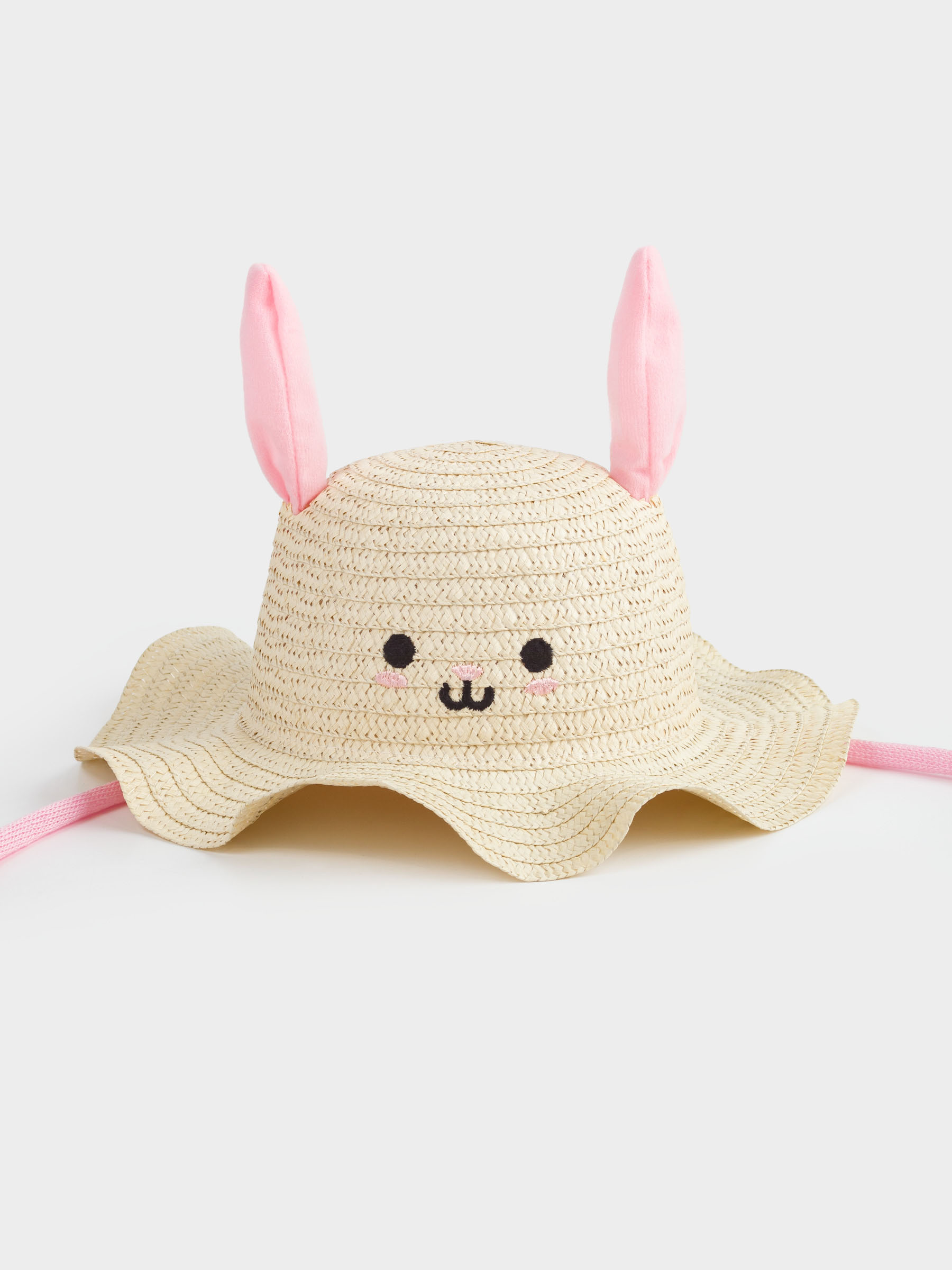 Children's hat, single size, with raised ears, cellulose / polyester, milky, Banjo, image-4