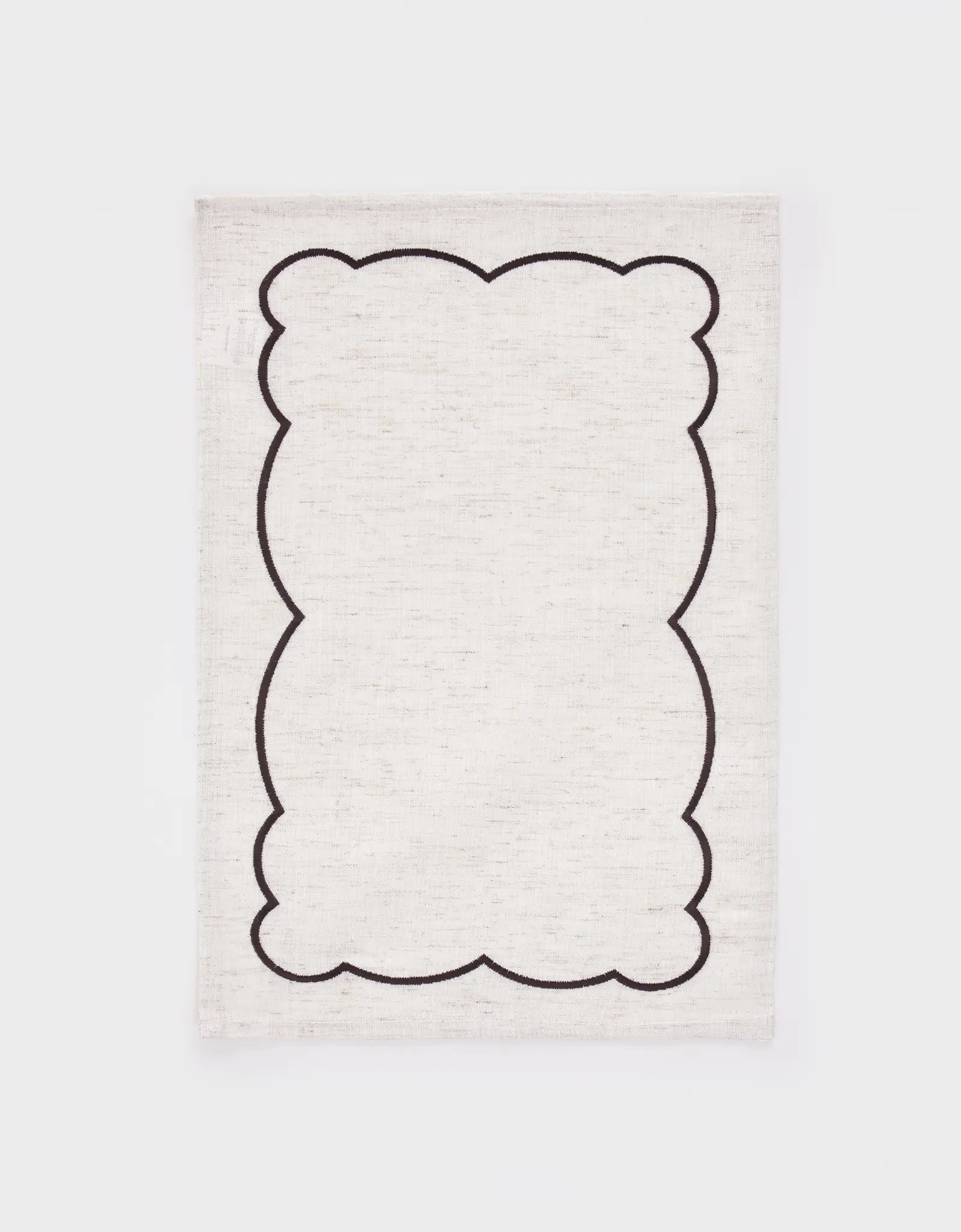 Placemat, 30x45 cm, polyester / linen, rectangular, beige, Vintage, Melange outline, image-0