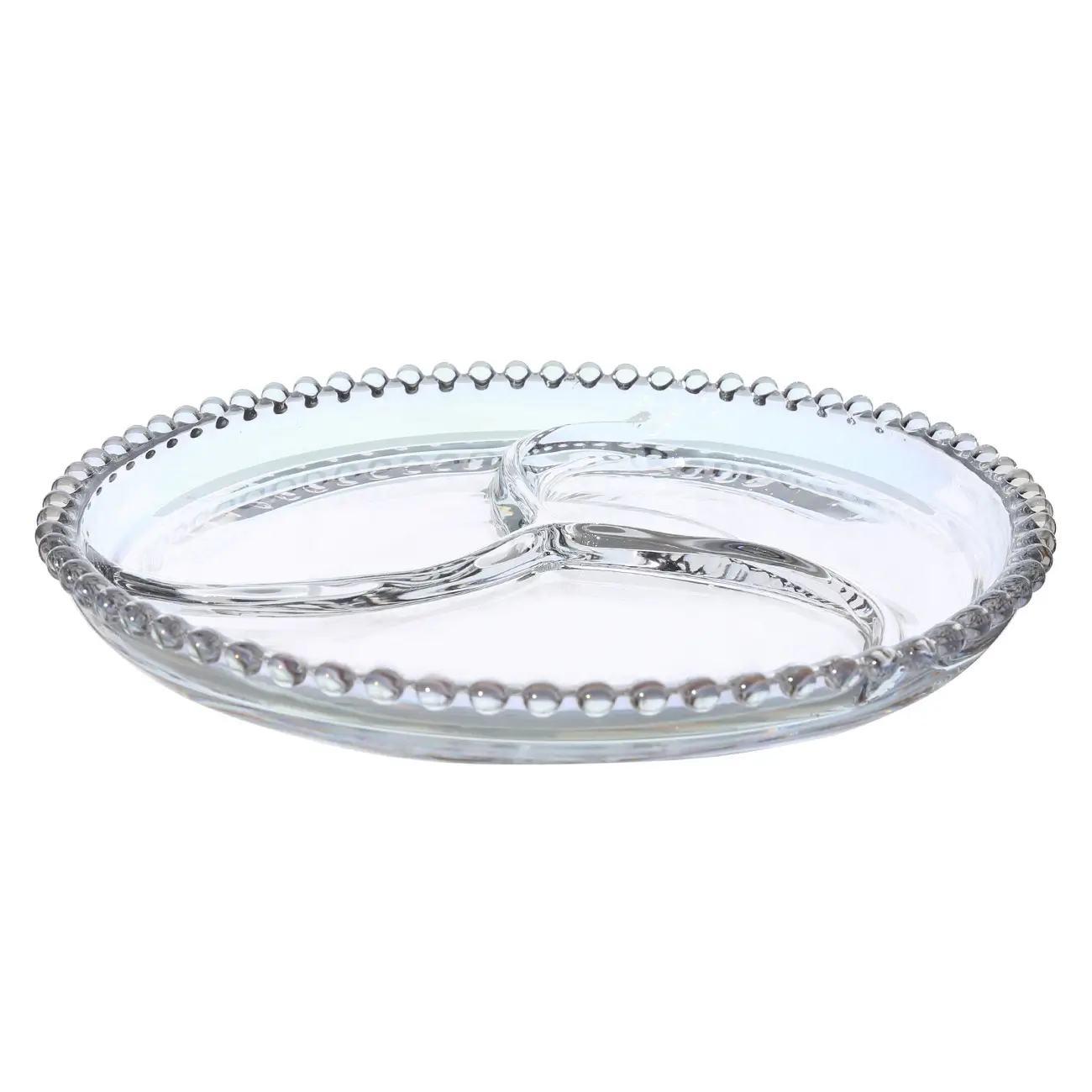 Menagerie, 23 cm, 3 otd, glass, round, mother-of-pearl, Moon, image-0