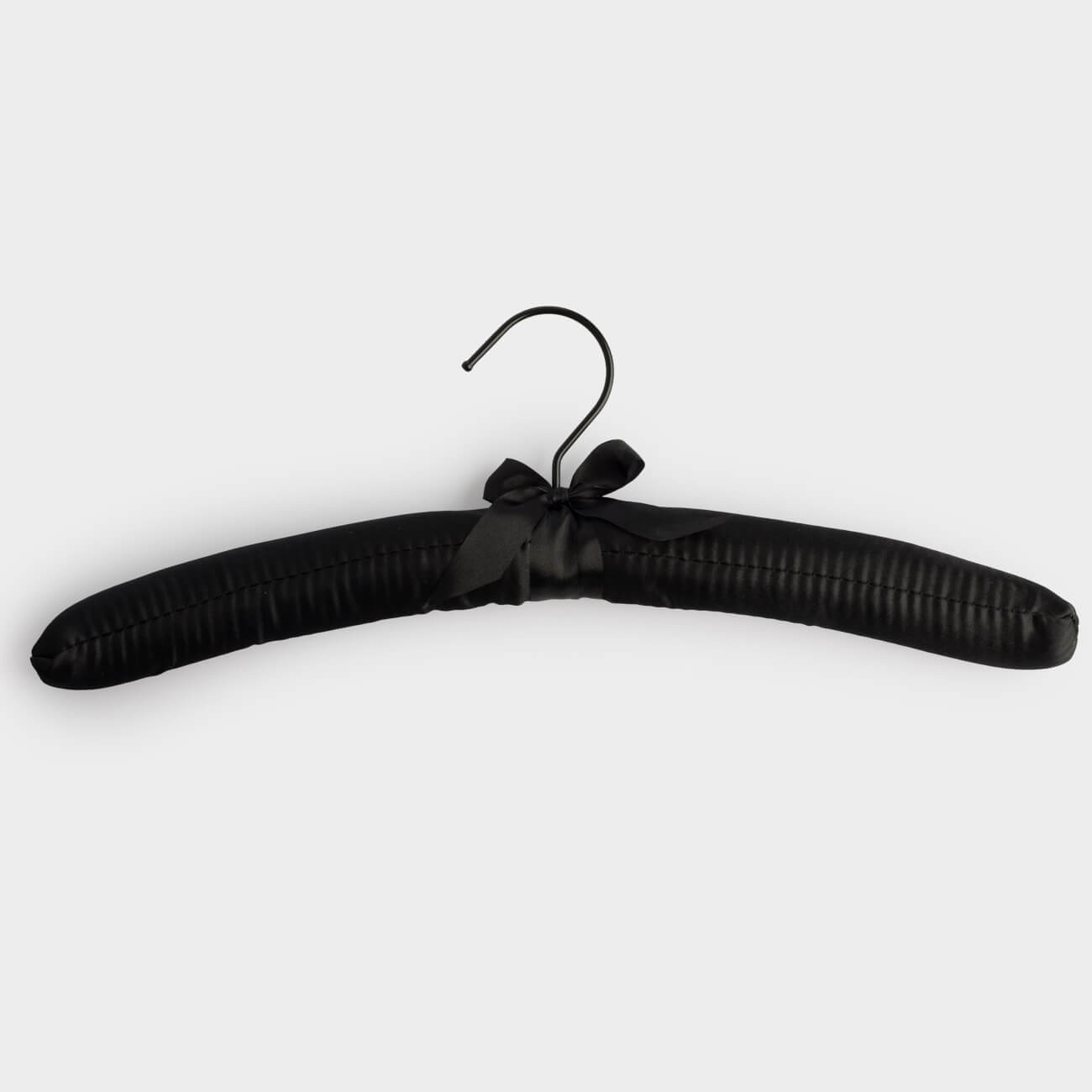 Hanger, 38 cm, 5 pcs, soft, polyester / foam rubber, black, Soft house, image-0