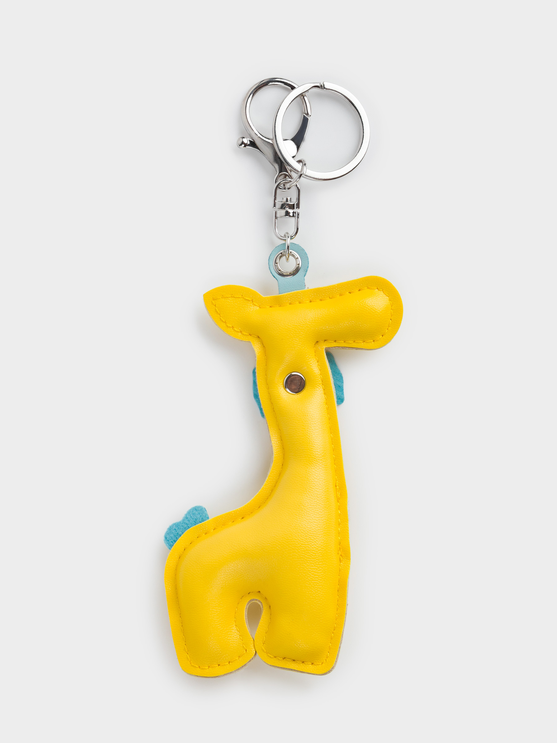 Keychain, 13 cm, polyurethane / metal, yellow, Giraffe, Giraffe, image-2