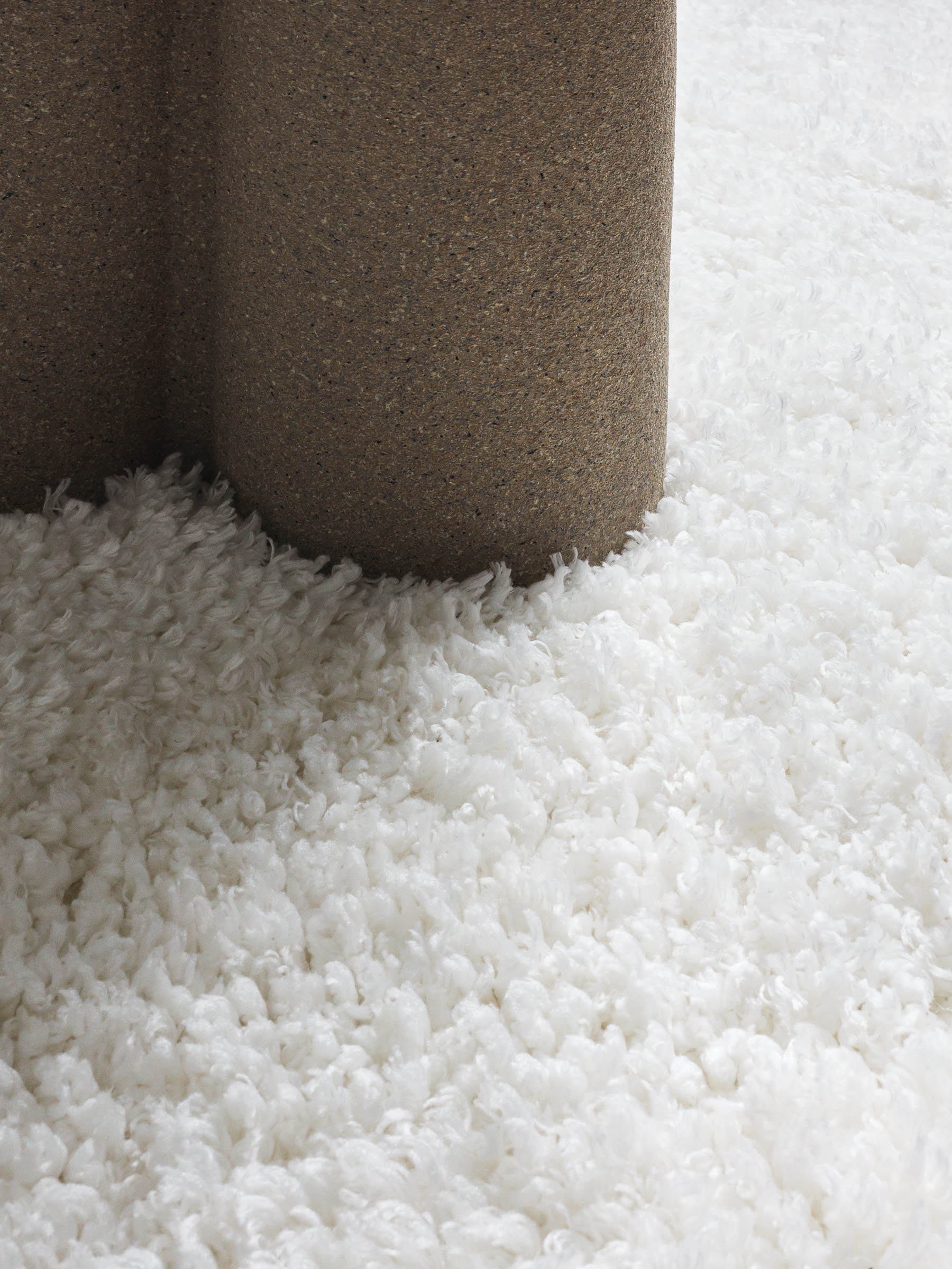 Carpet, 150x210 cm, polyester / cotton, milk, Fluffy pile, Monotone, image-5