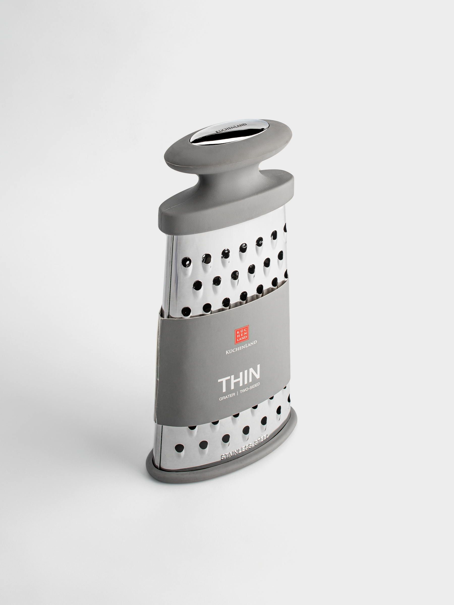Grater, 15 cm, two-sided, steel / plastic, grey, Thin, image-5