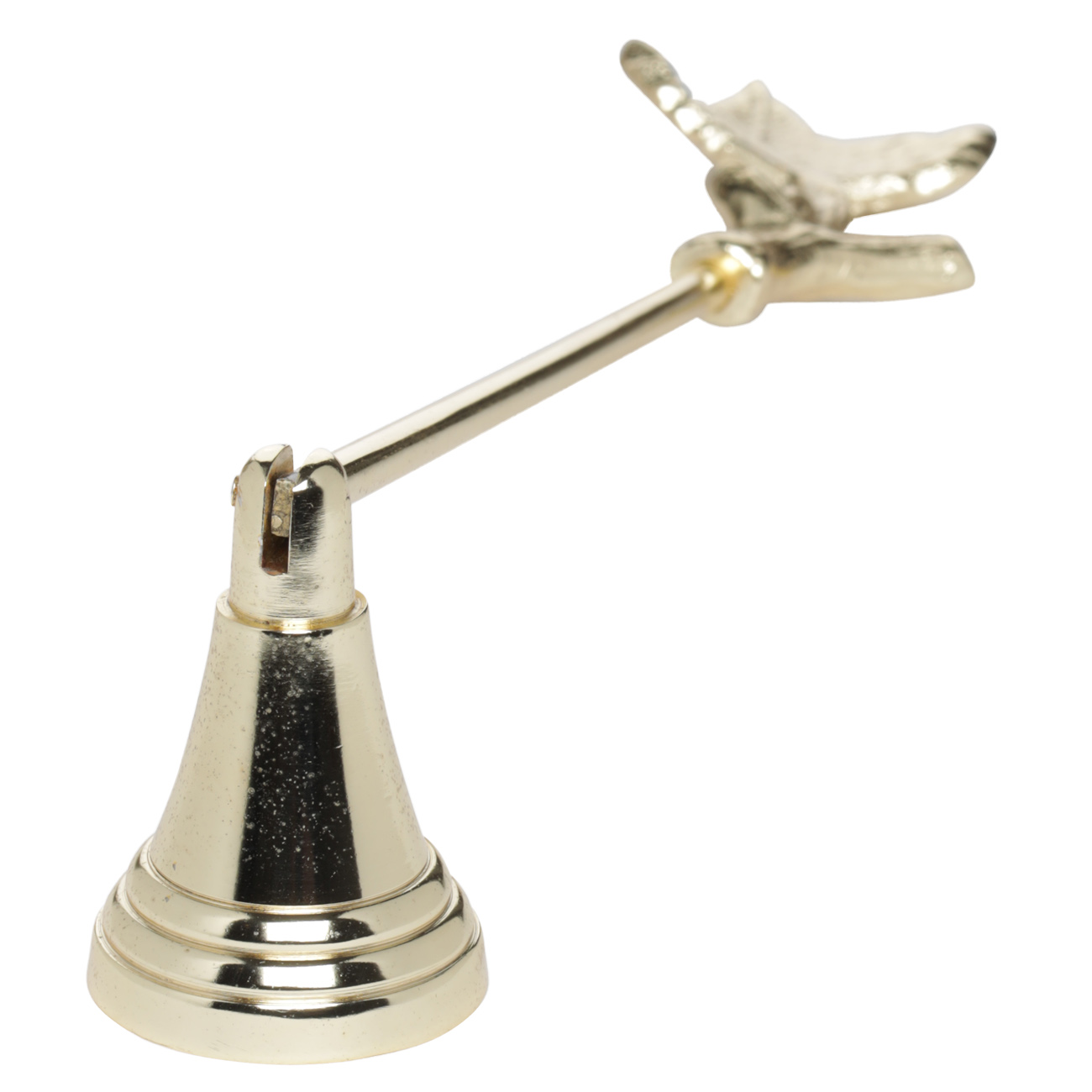 Candle extinguishing cap, 28 cm, metal, gold, Leaf, Fantastic gold