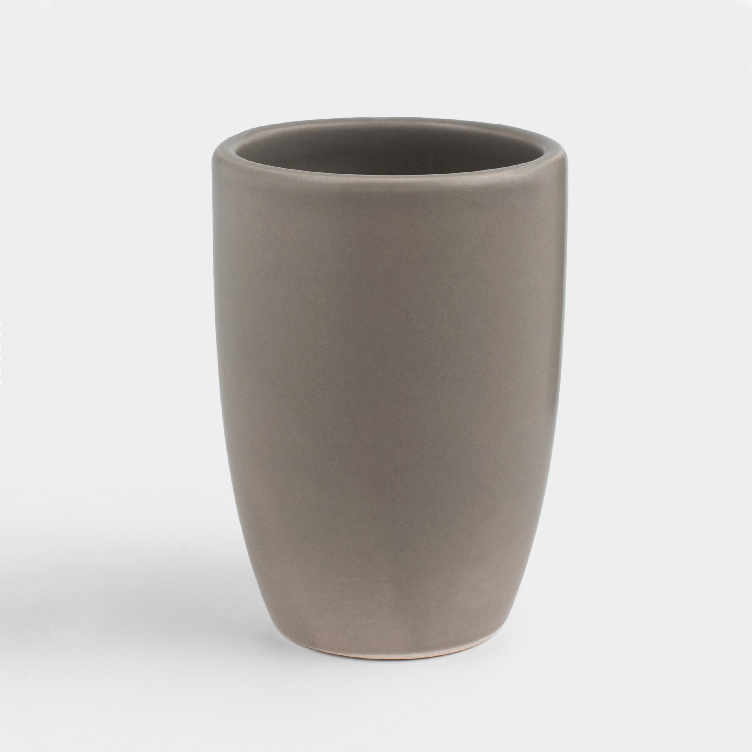 Bathroom glass, 10 cm, ceramic, beige-gray, Giza, image-0