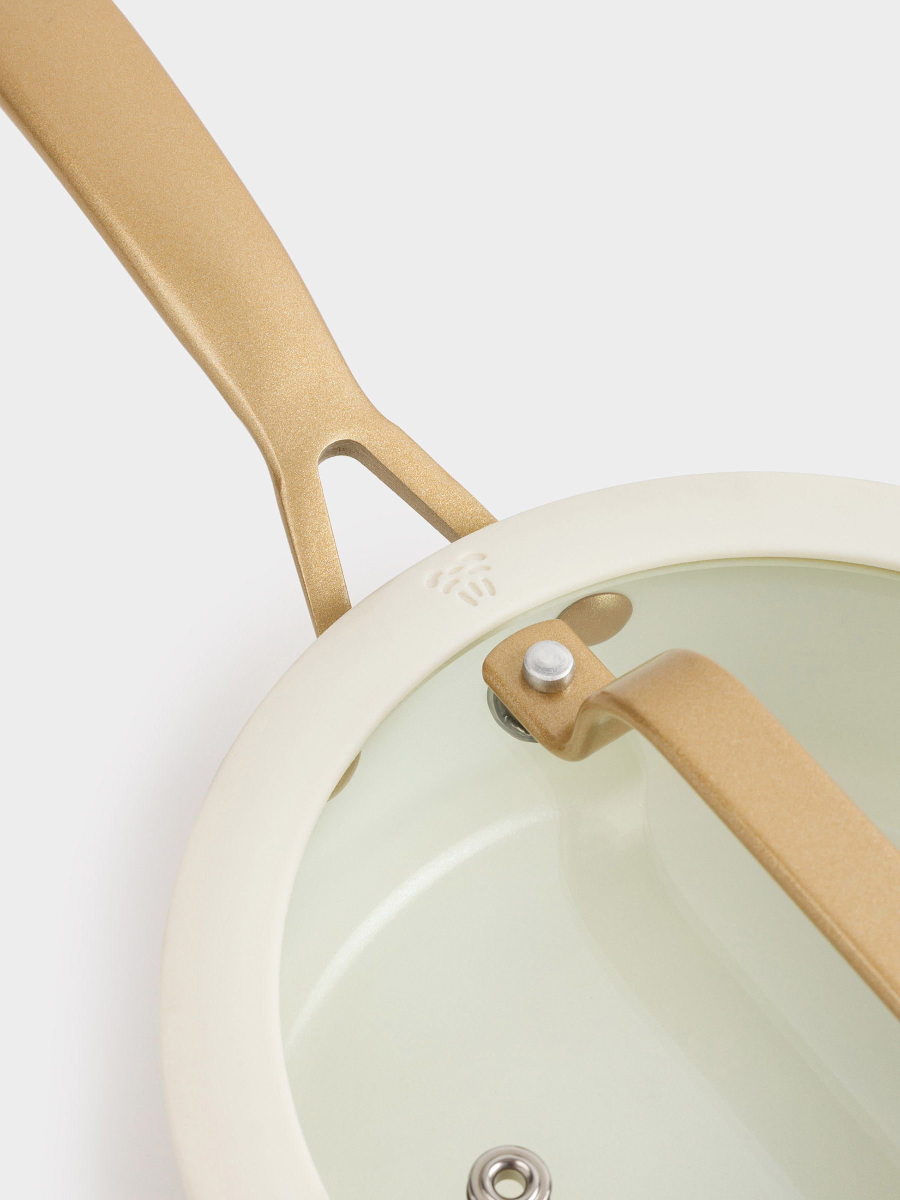 Saucepan, 16 cm, 1.3 l, with lid, coated, aluminum, milky, Piatto gold, image-7