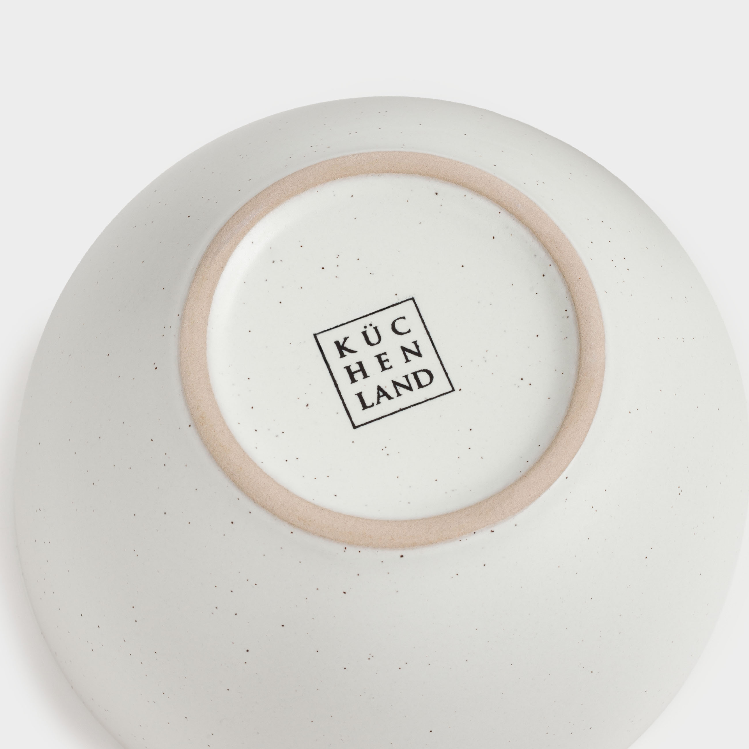 Soup plate, 14x7 cm, 2 pcs, ceramic, milk, speckled, Particle
