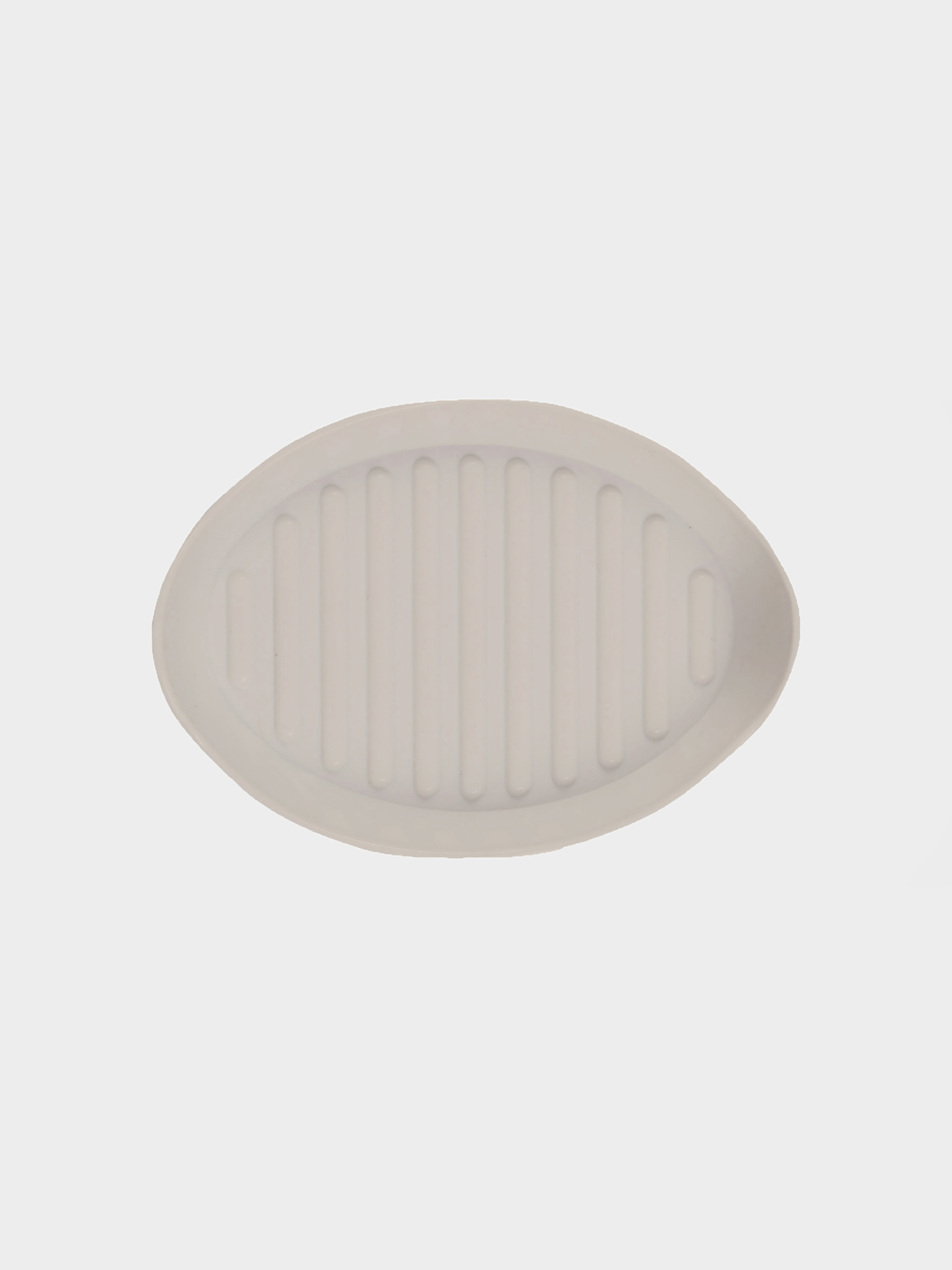 Soap dish, 13x9 cm, silicone, oval, beige, Manny, image-2