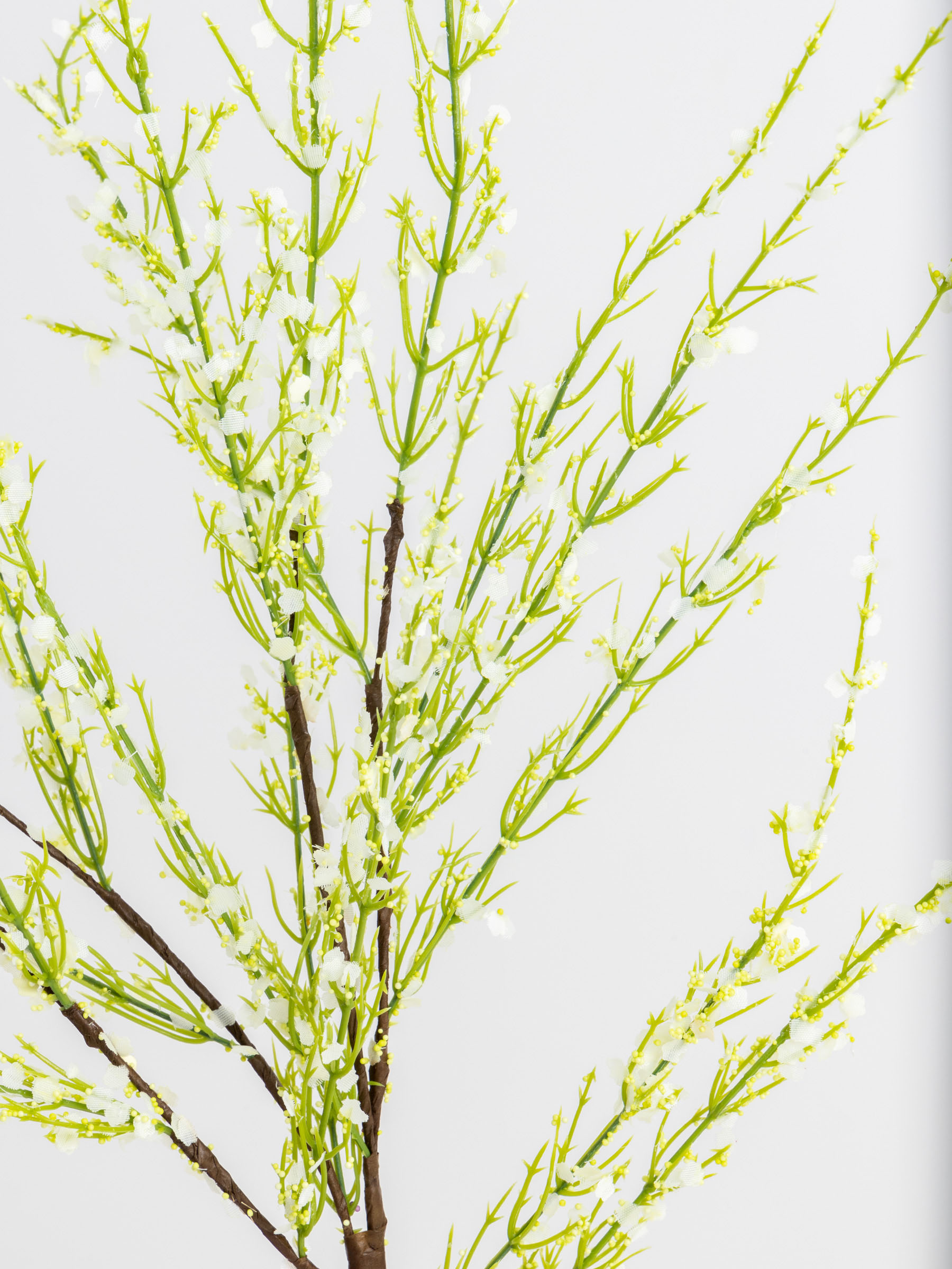 Decorative branch, 90 cm, polyester / metal, Green genista, Flower garden, image-3
