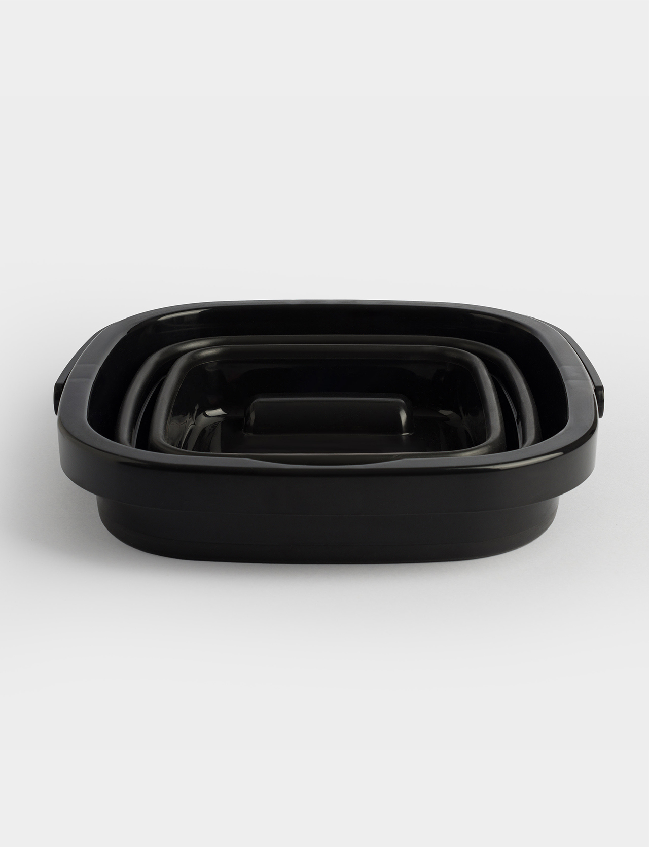 Folding bucket, 5 l, plastic/rubber, square, black, Foldaway black, image-4