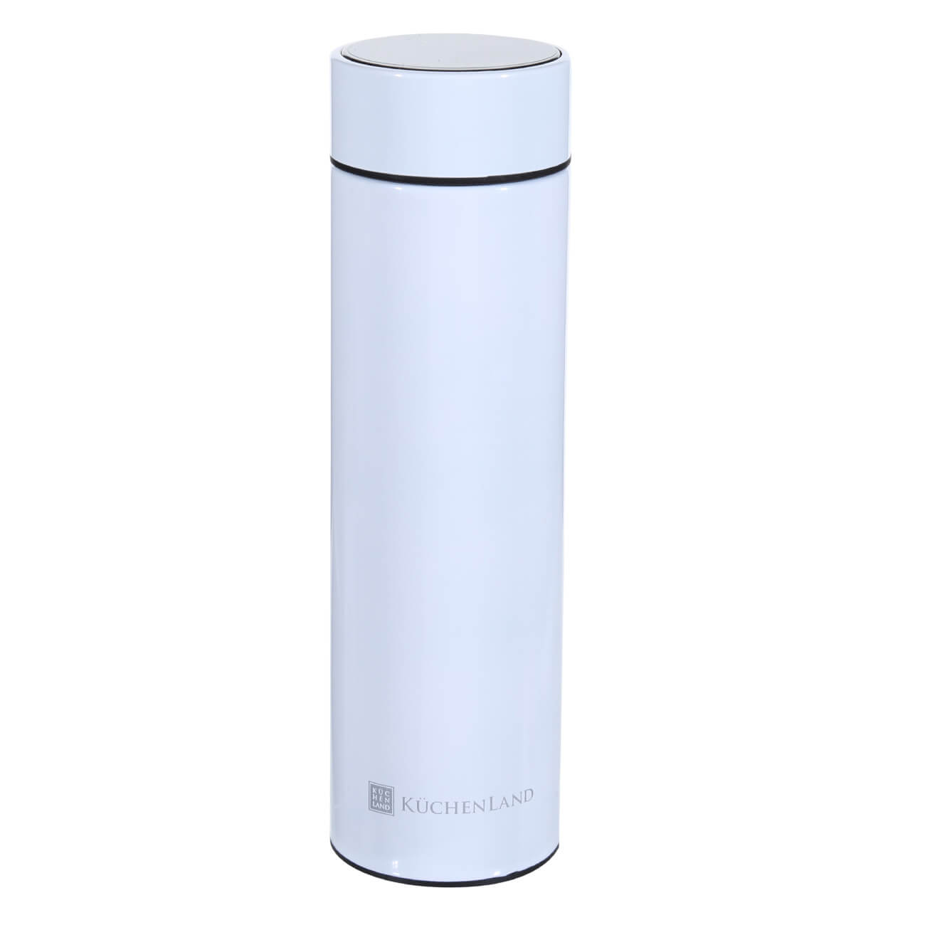 Thermos flask, 500 ml, with thermometer, steel / plastic, white, Celsius