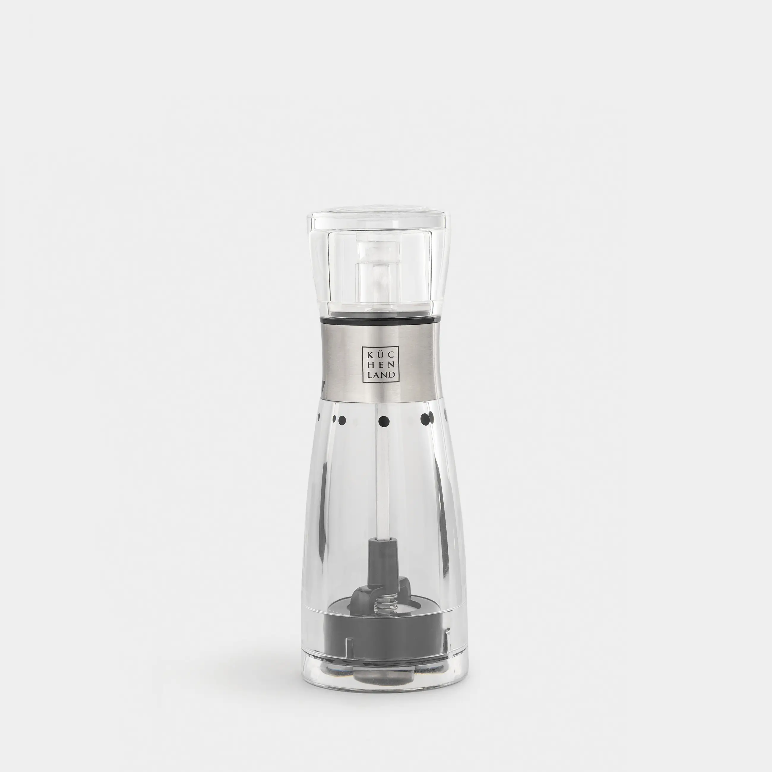 Spice mill, 17 cm, mechanical, acrylic, Classic