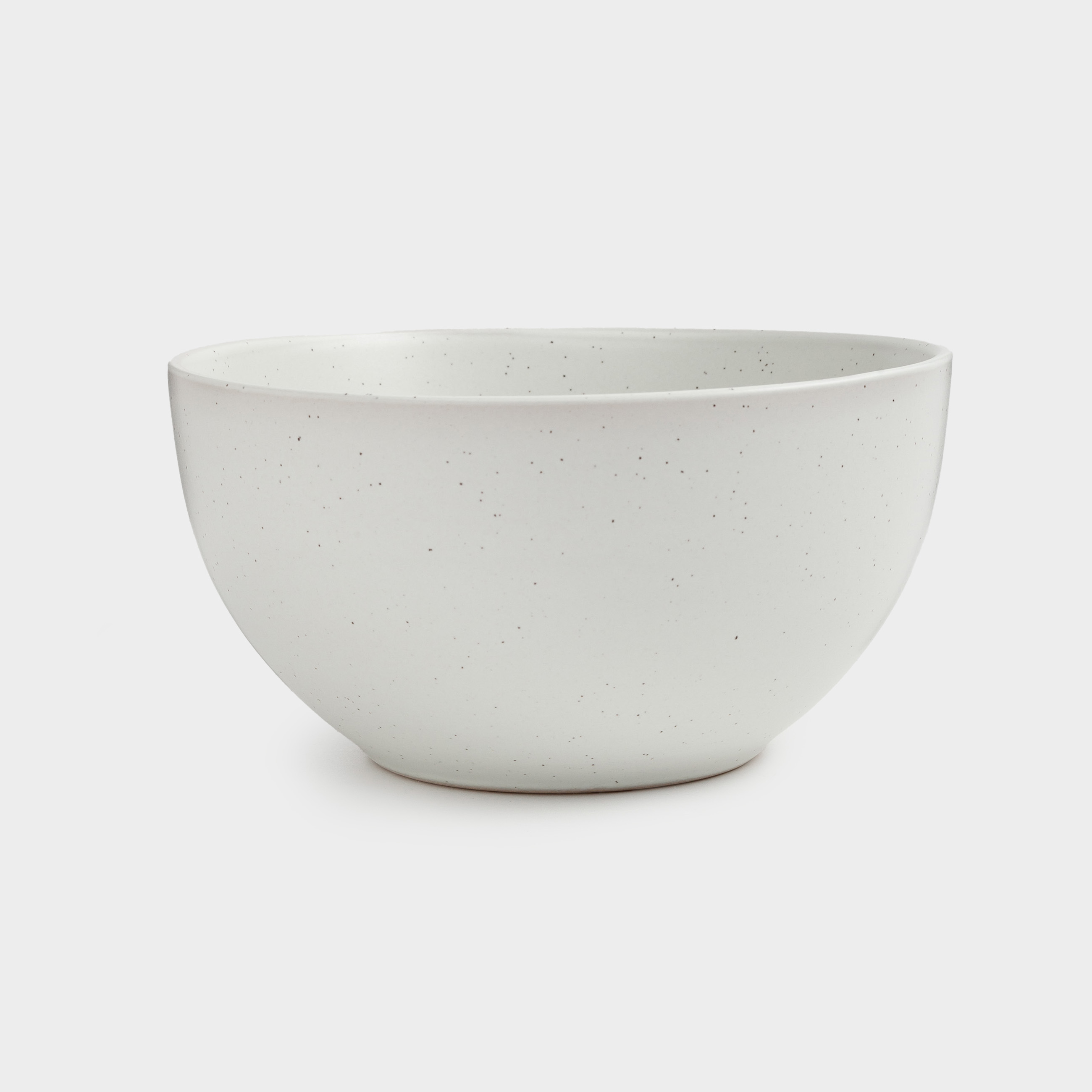 Soup plate, 14x7 cm, 2 pcs, ceramic, milk, speckled, Particle