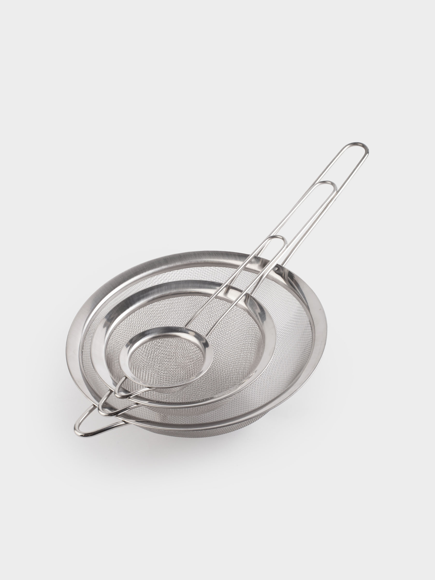 Set of sieves, 3 pcs, with handle, steel, Egoist, image-1