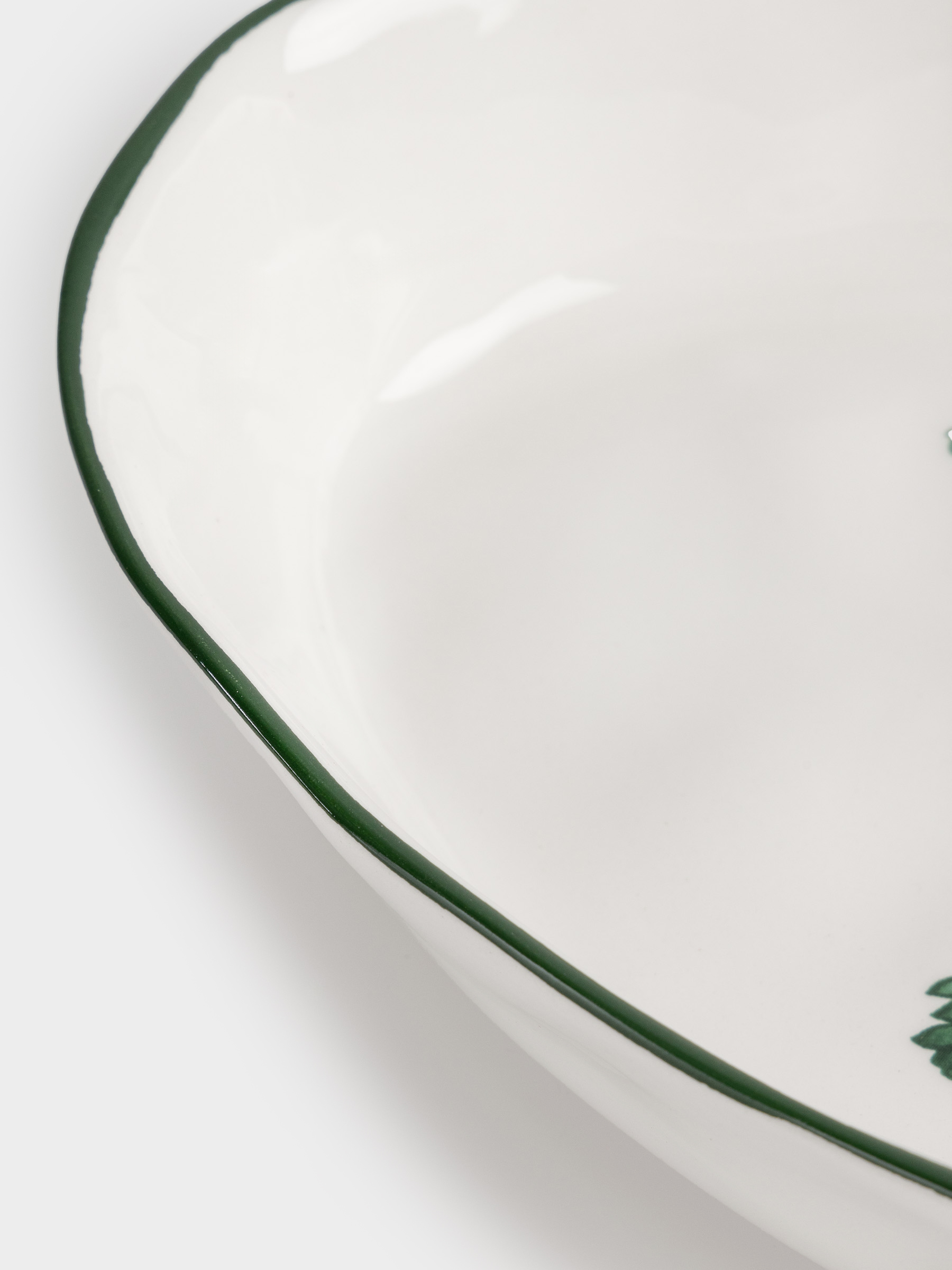 Dish, 28x17x5 cm, with sides, ceramic, oval, Horse with Christmas tree, Christmas green, image-6
