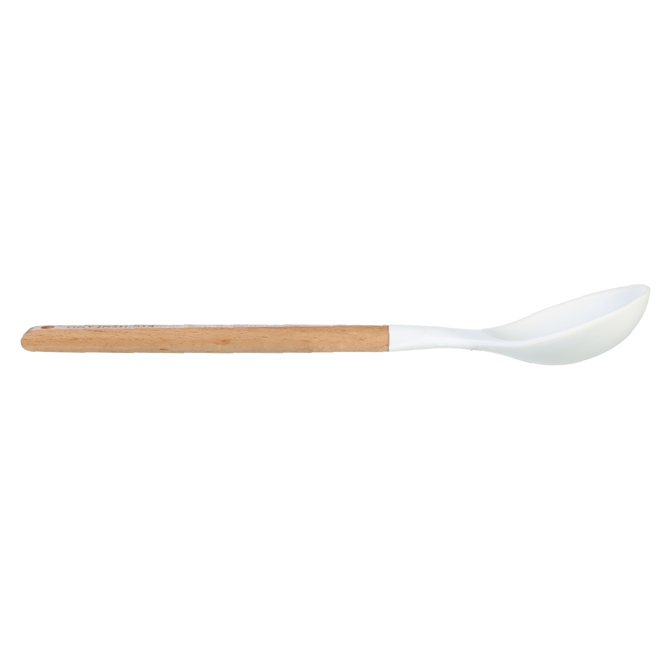 Serving spoon, 32 cm, silicone / wood, beige, Provence