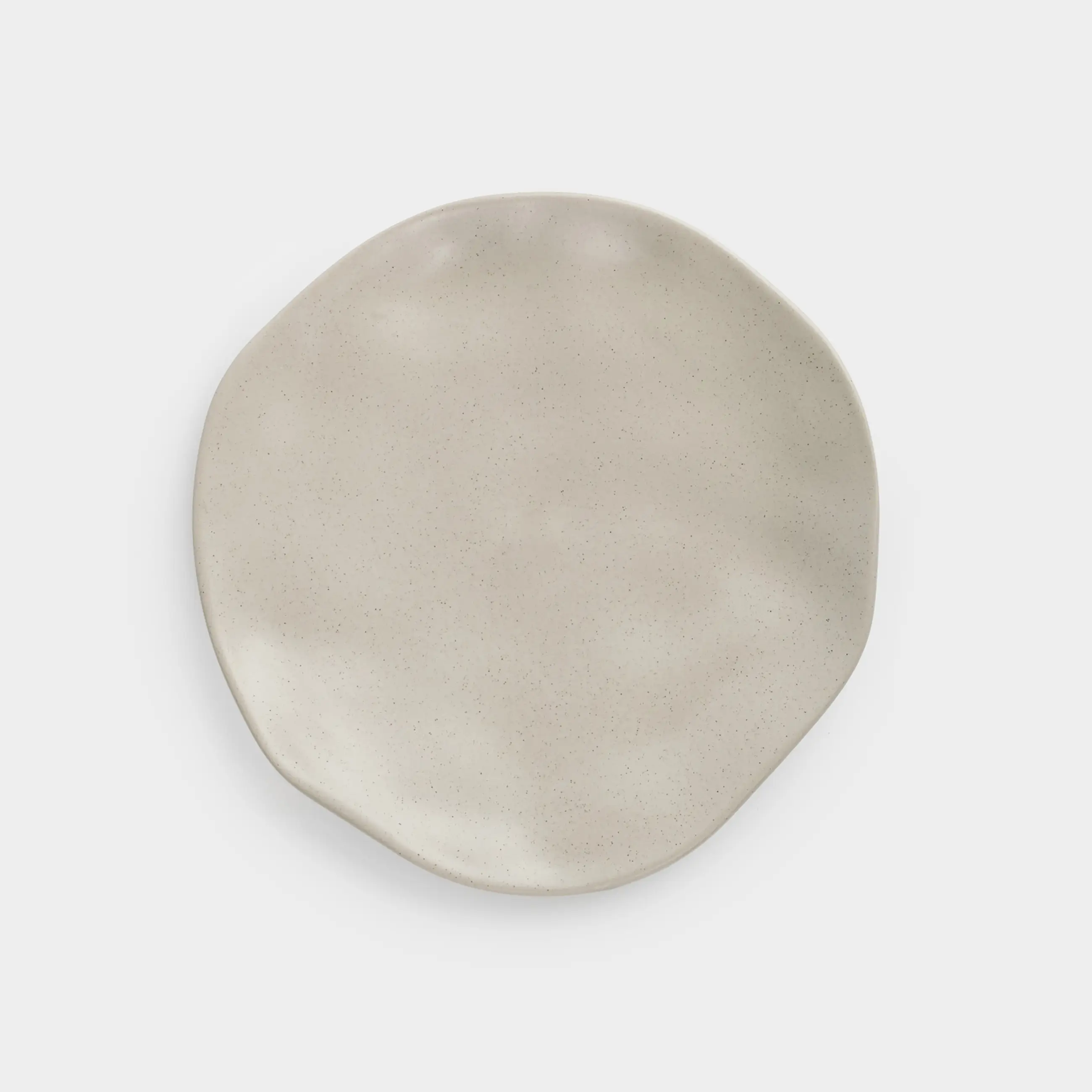 Snack plate, 23 cm, ceramic, beige, Crumpled effect, Crumple creme