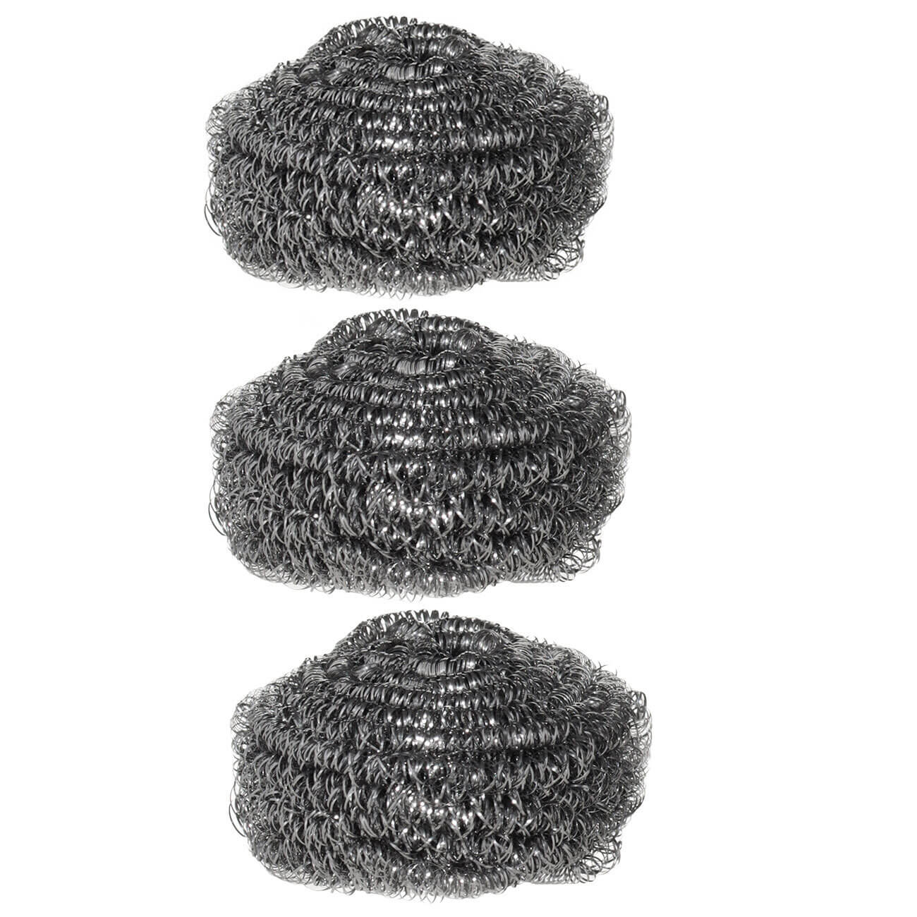 Cleaning sponge, 7 cm, 3 pcs, metal, silver, Clean