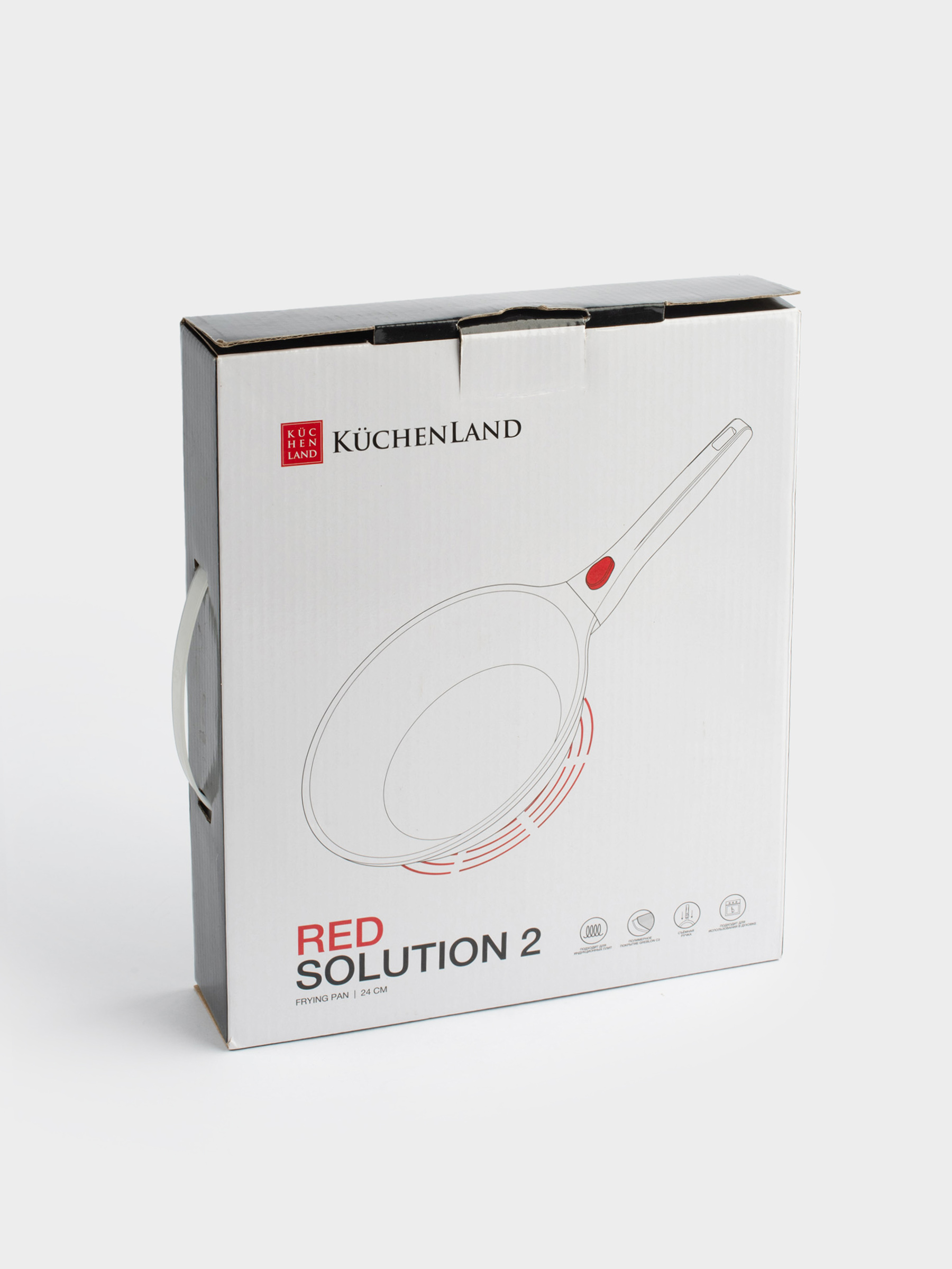 Frying pan, 24 cm, removable handle, coated, aluminum, Solution Red 2, image-8