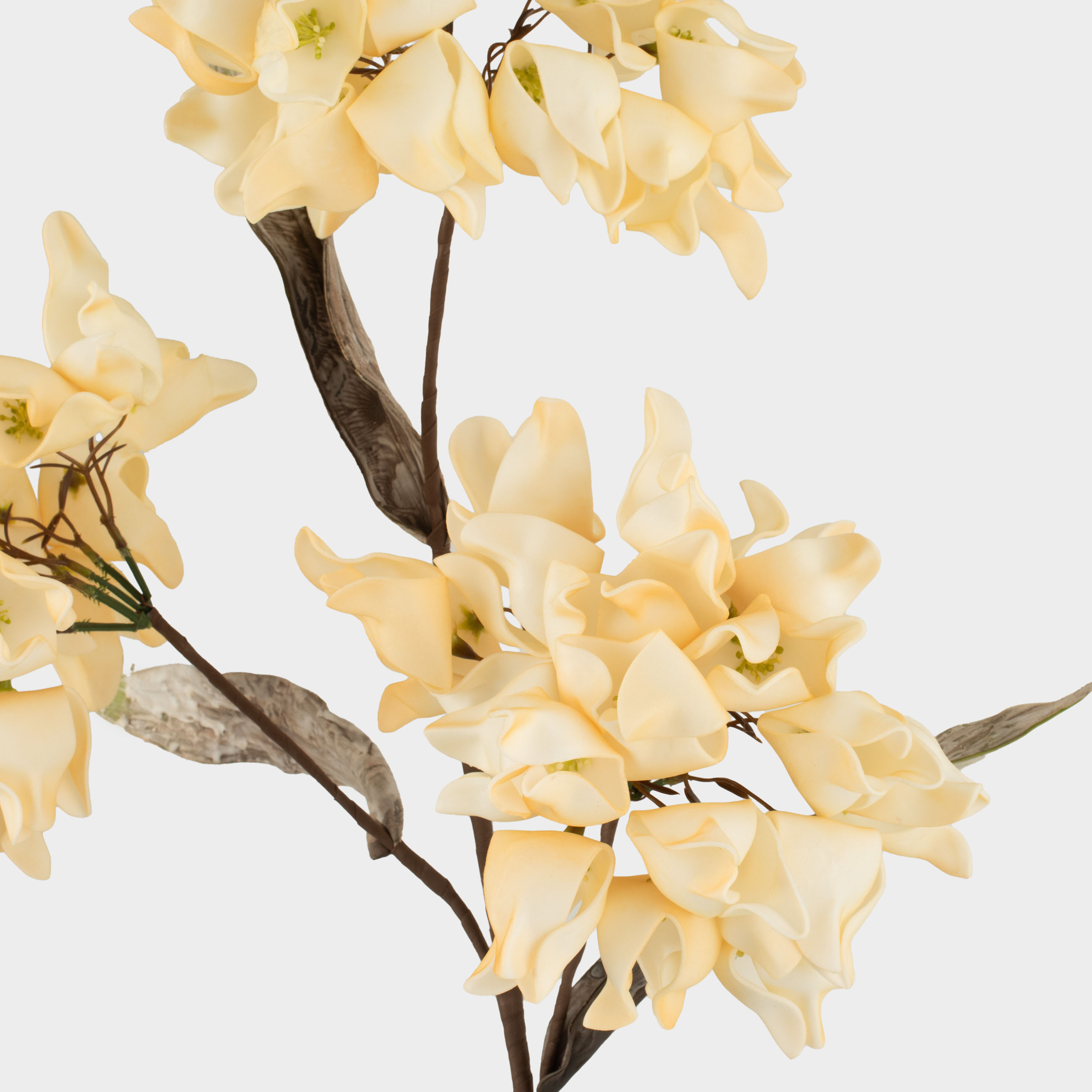 Decorative branch, 1 m, plastic / foam, Milk magnolia, Flower garden, image-2
