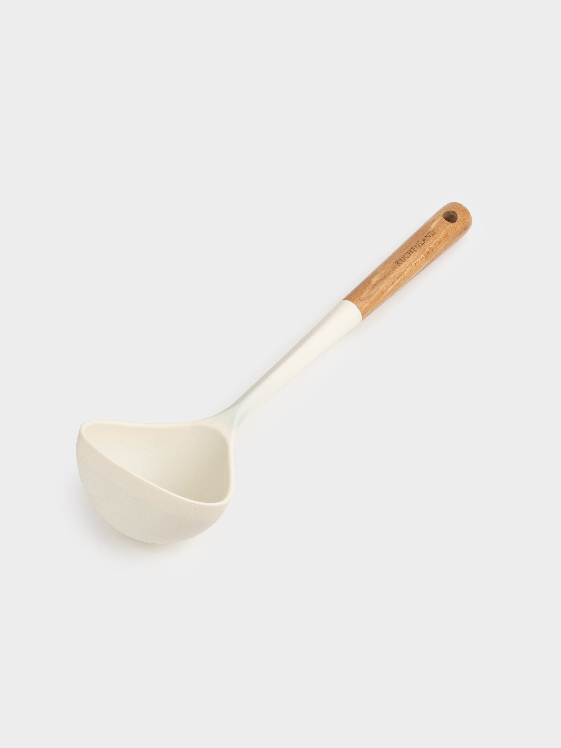 Ladle, 32 cm, silicone/wood, milky, Legerity, image-2