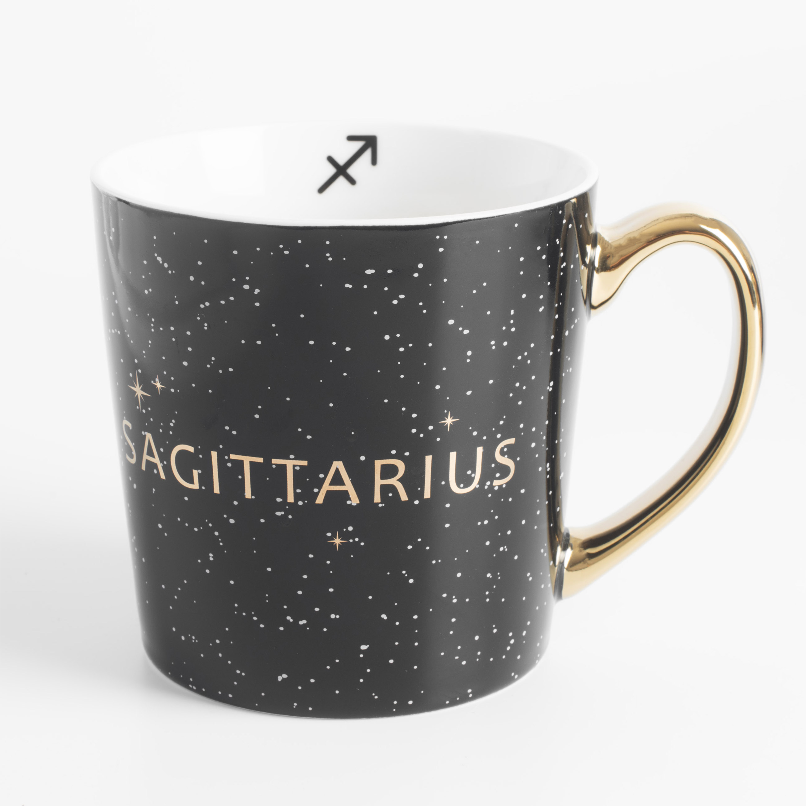 Mug, 500 ml, Porcelain N, black, Sagittarius, Zodiac, image-0