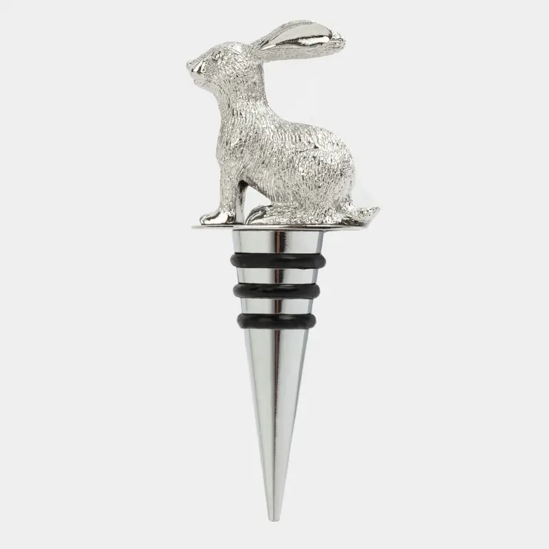 Beverage bottle stopper, 11 cm, Metal, Rabbit, Rabbit ,image-0