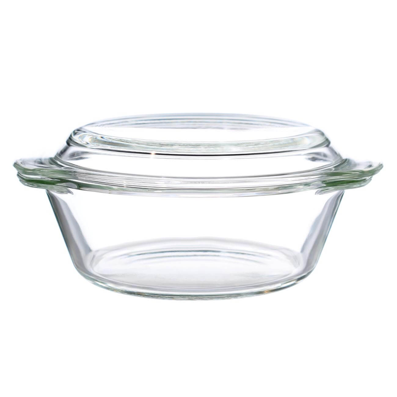Baking dish, 22 cm, 1,5 l, with lid, Glass T, round, Cook