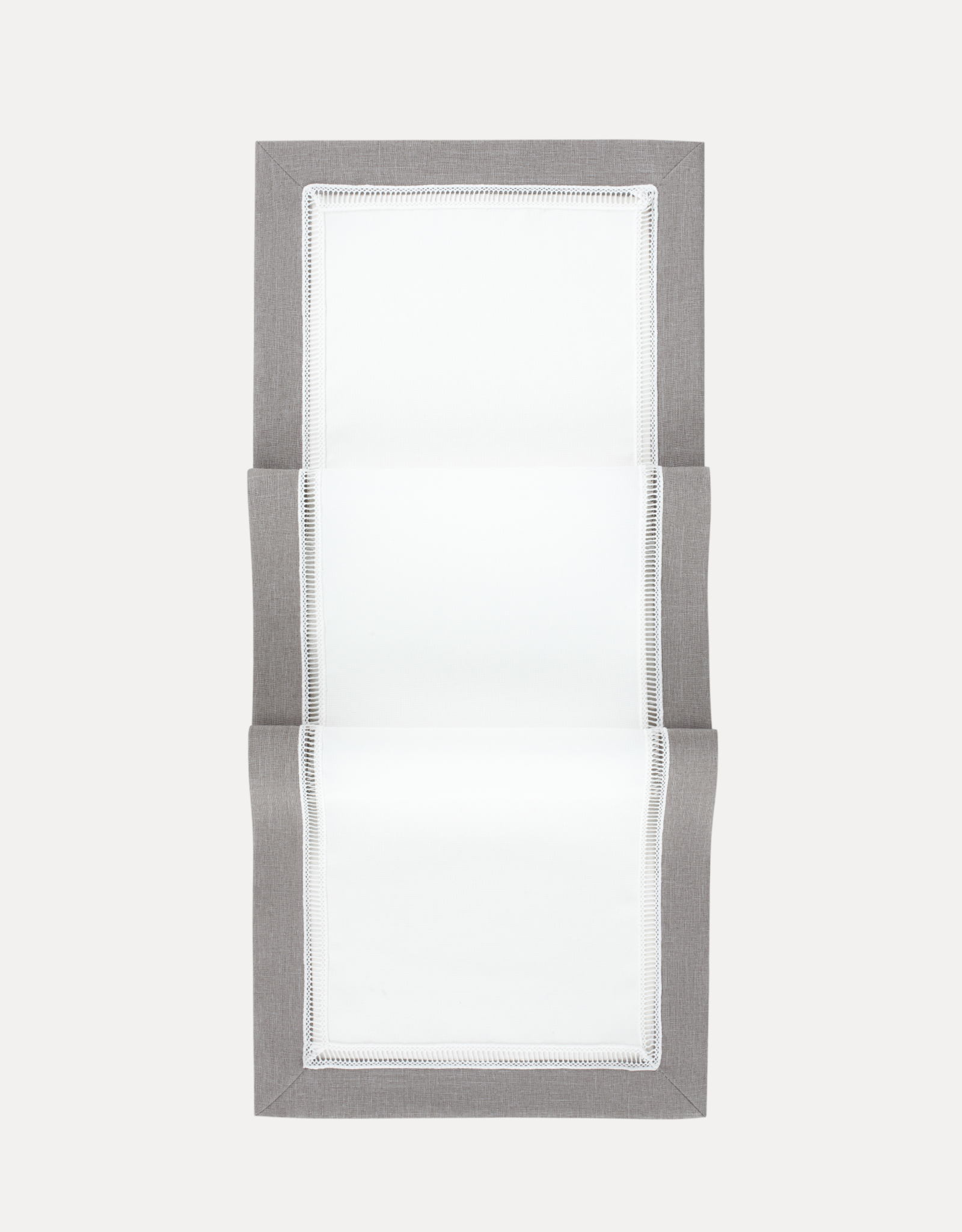 Table runner, 40x160 cm, polyester, white-gray, milkyy way